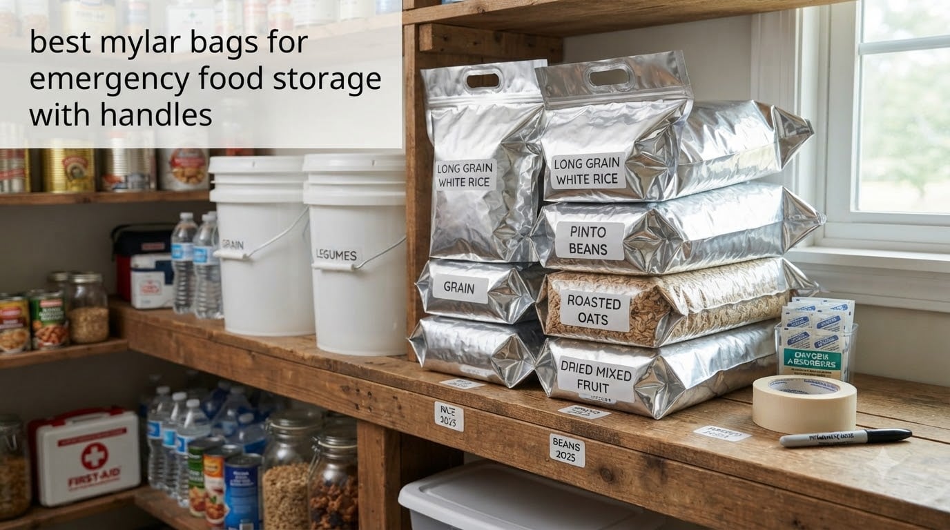 best mylar bags for emergency food storage with handles