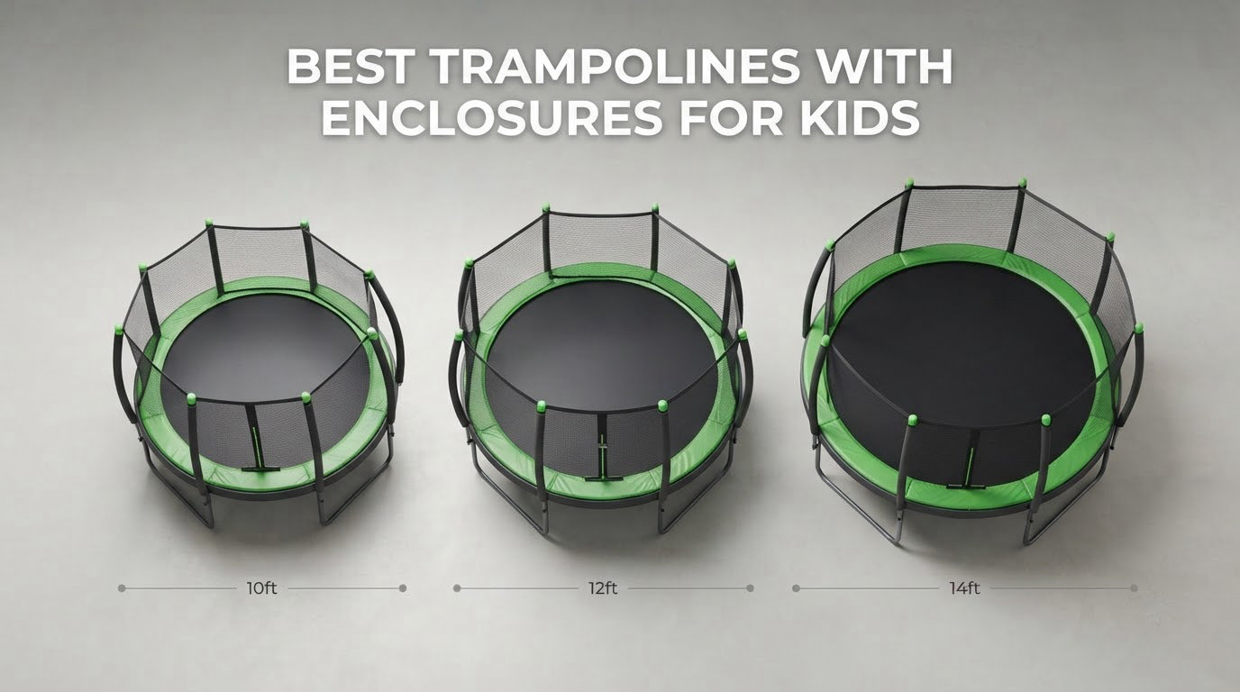 best trampolines with enclosures for kids