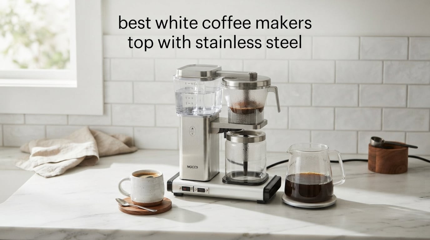 best white coffee makers top with stainless steel