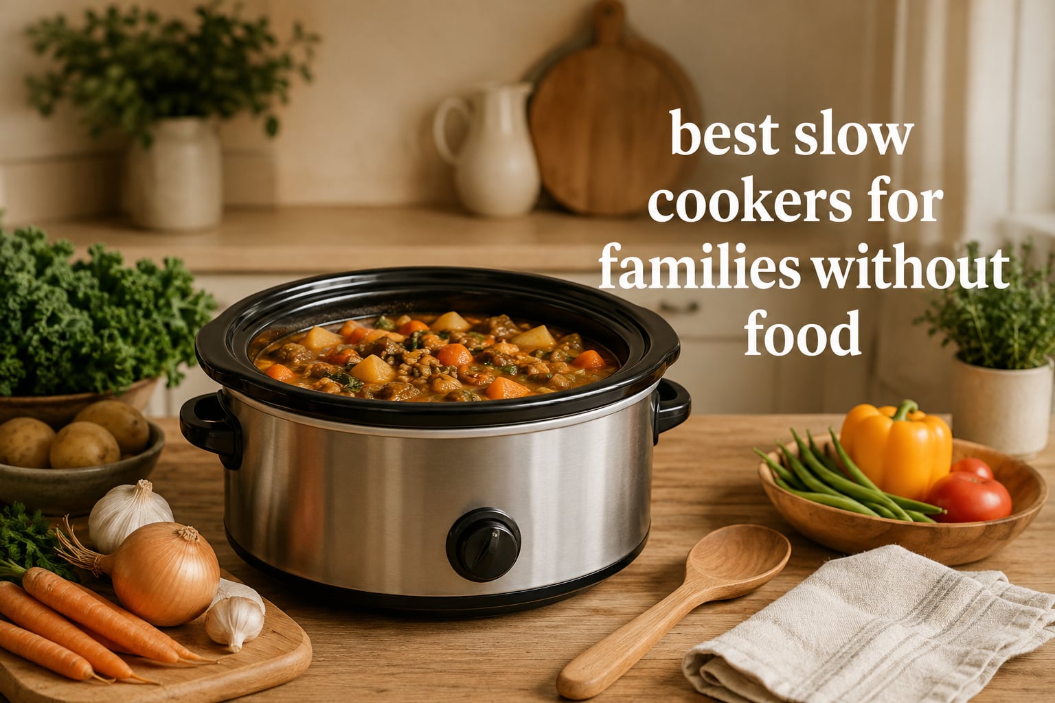 best slow cookers for families without food