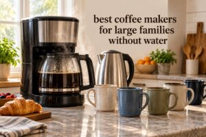 best coffee makers for large families without water