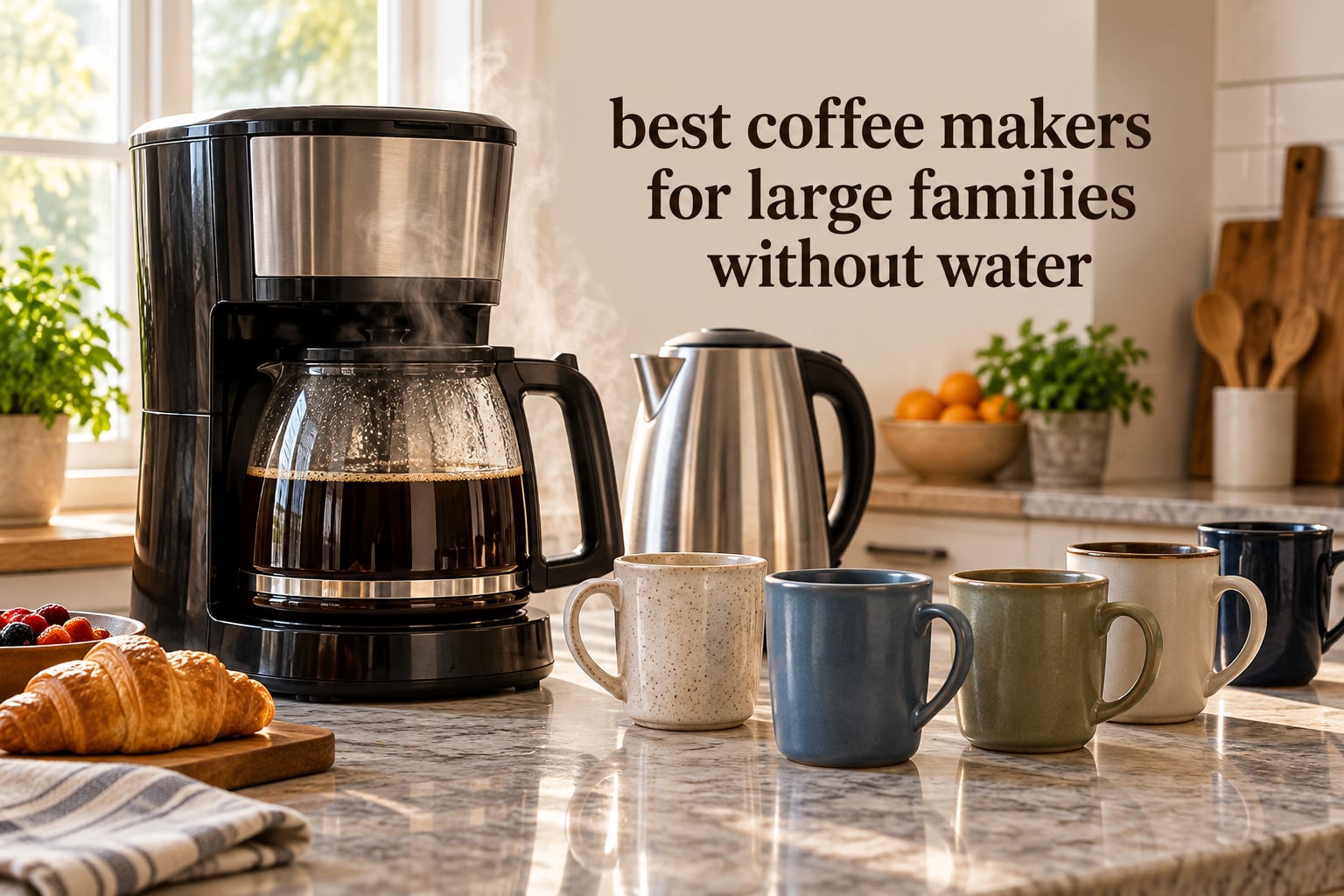 best coffee makers for large families without water