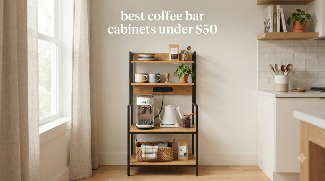 best coffee bar cabinets under $50