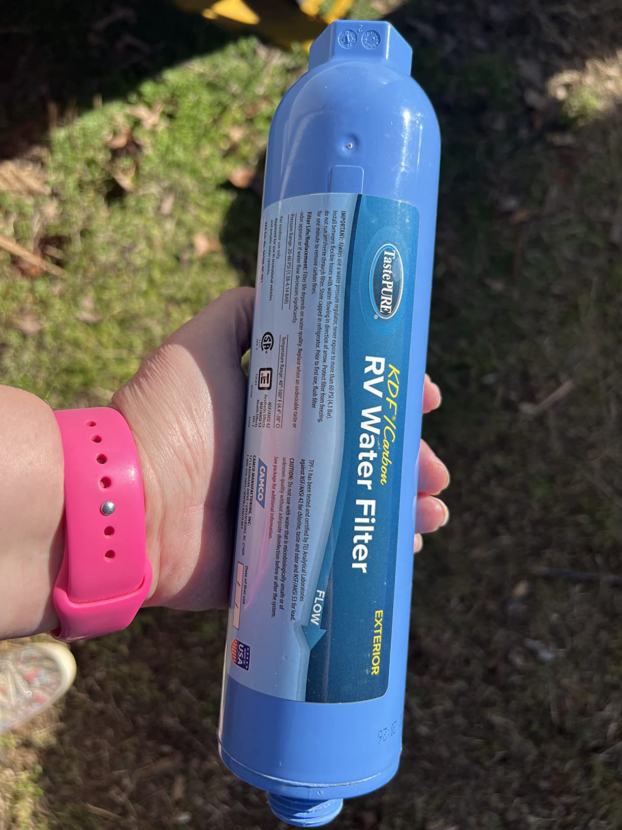 Camco Tastepure RV Water Filter - GAC & KDF Filtration - Made in the USA customer photo 2
