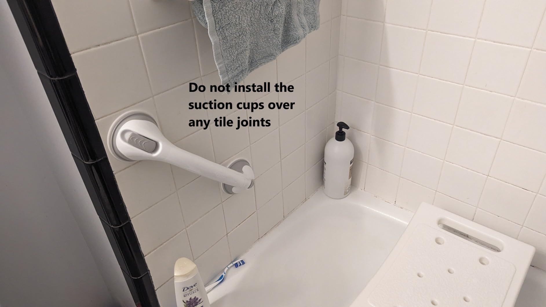 Safe-er-Grip 24-Inch Suction Cup Balance Assist Bar for Bath and Shower customer photo 2
