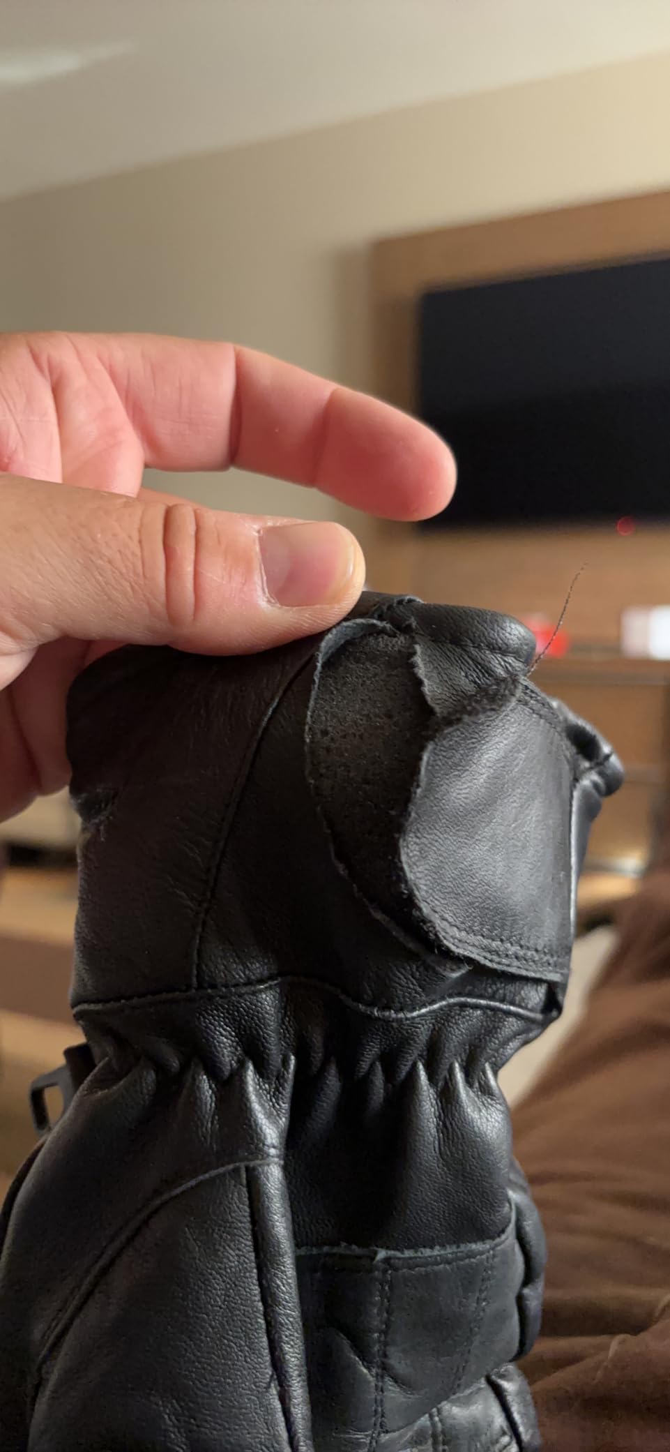 Touring Winter Motorcycle Gloves, 100% Natural Sheep Leather Warm Gauntlet customer photo 2