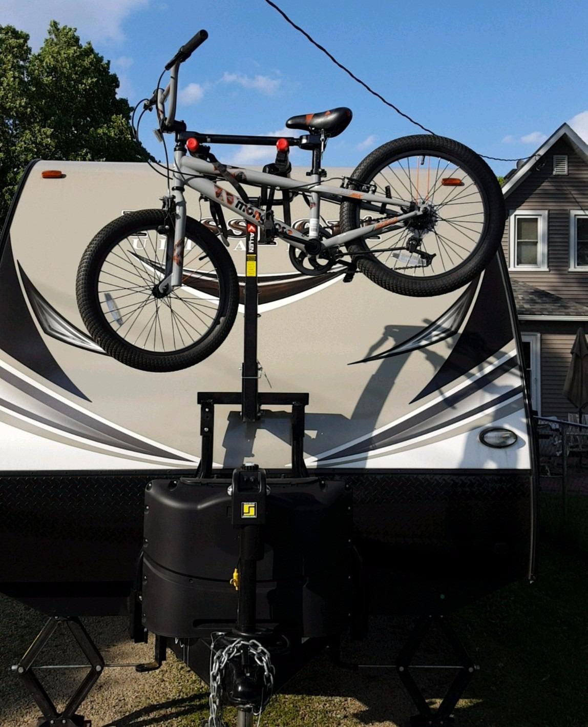 Stromberg Carlson CC-275 Trailer Tongue Cargo Bike Bunk - Adjustable Trailer Tongue Rack for RVs, Supports Up to 100 lbs, Fits RV Approved 2