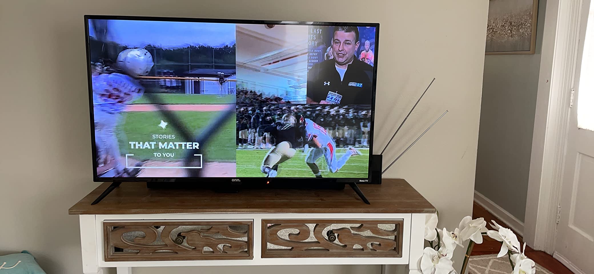 GE Flat Panel Indoor HD Digital TV Antenna, Long Range Smart TV Antenna customer photo 2
