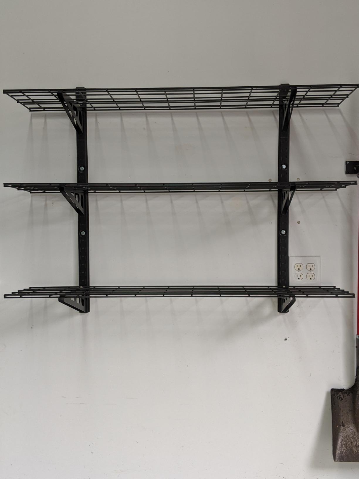 FLEXIMOUNTS 3-Tier 1x4ft Garage Storage Wall Shelving, Height Adjustable customer photo 1
