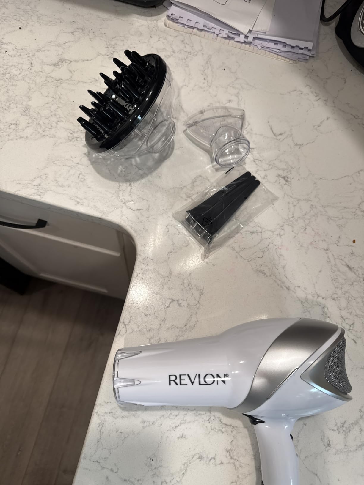 REVLON Infrared Ionic Hair Dryer with Diffuser & Concentrator, White customer photo 2