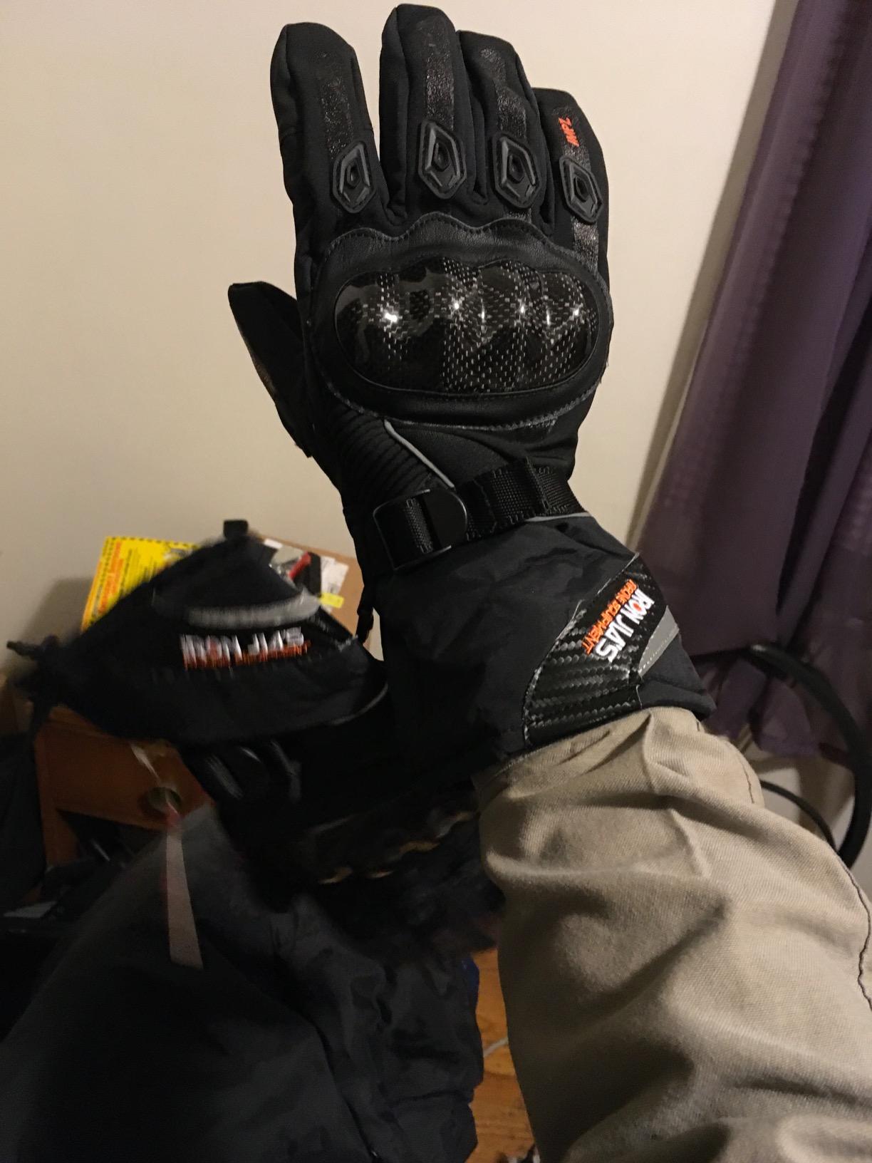 BORLENI Winter Motorcycle Gloves for Men Touchscreen CE Level 1 KP customer photo 2
