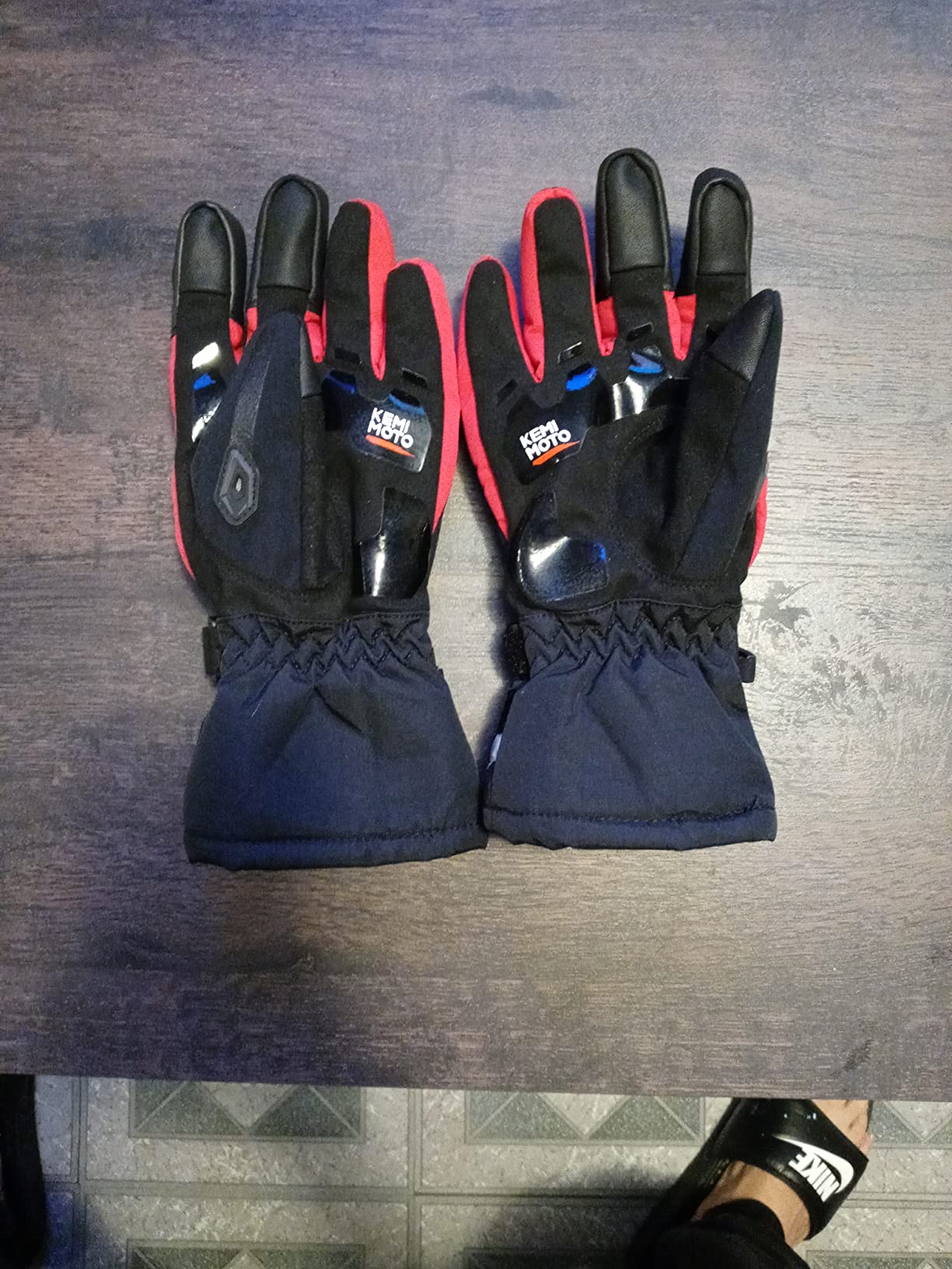 KEMIMOTO Winter Motorcycle Gloves, CE Certified (EN 13594), Waterproof Rainproof Touchscreen Gloves with PVC Armor for ATV UTV Snowmobile, Black L customer photo 2