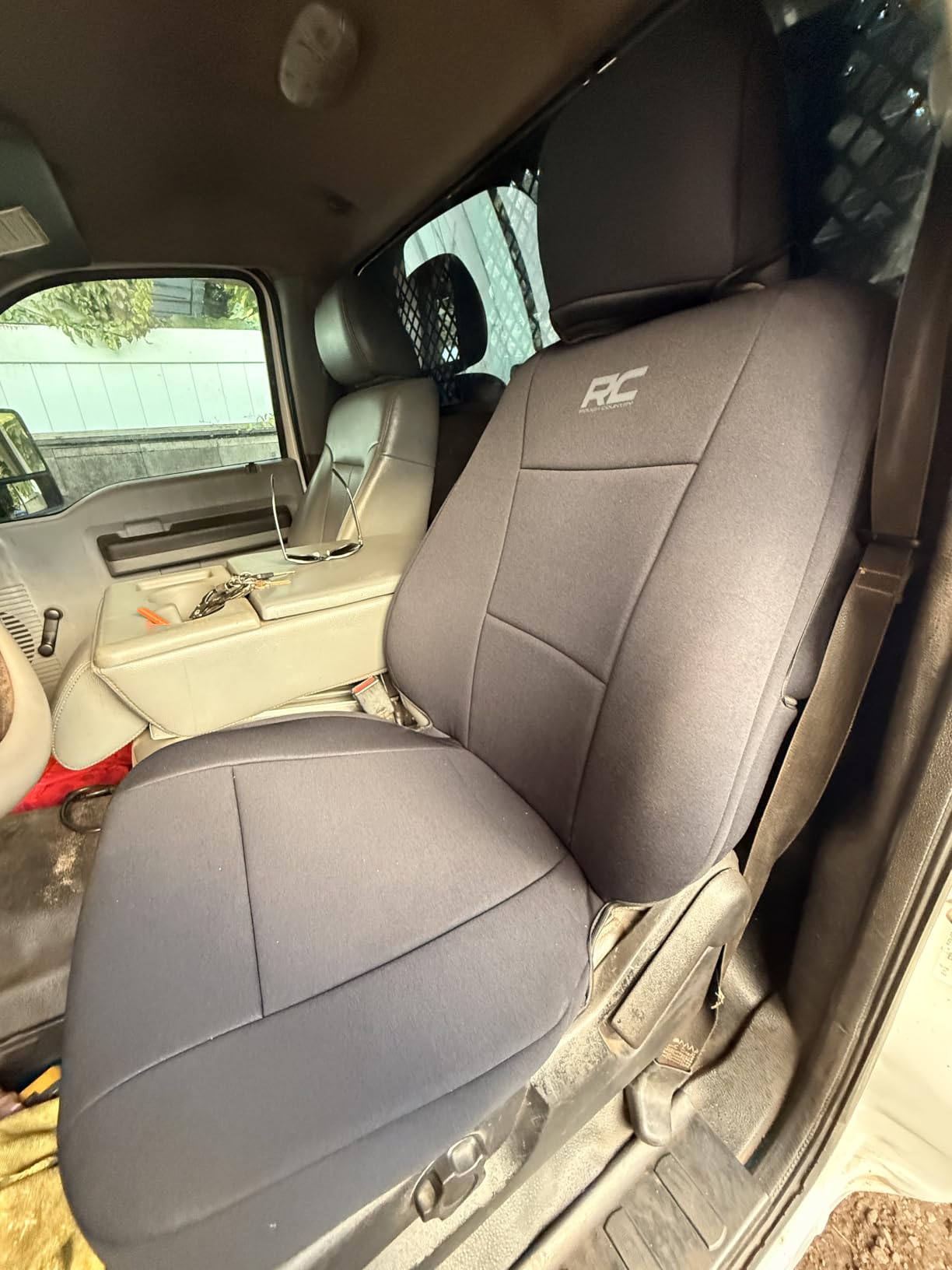 Rough Country Neoprene Seat Covers for 15-22 F-150 |17-22 Super Duty - 91016,Black, Front customer photo 2