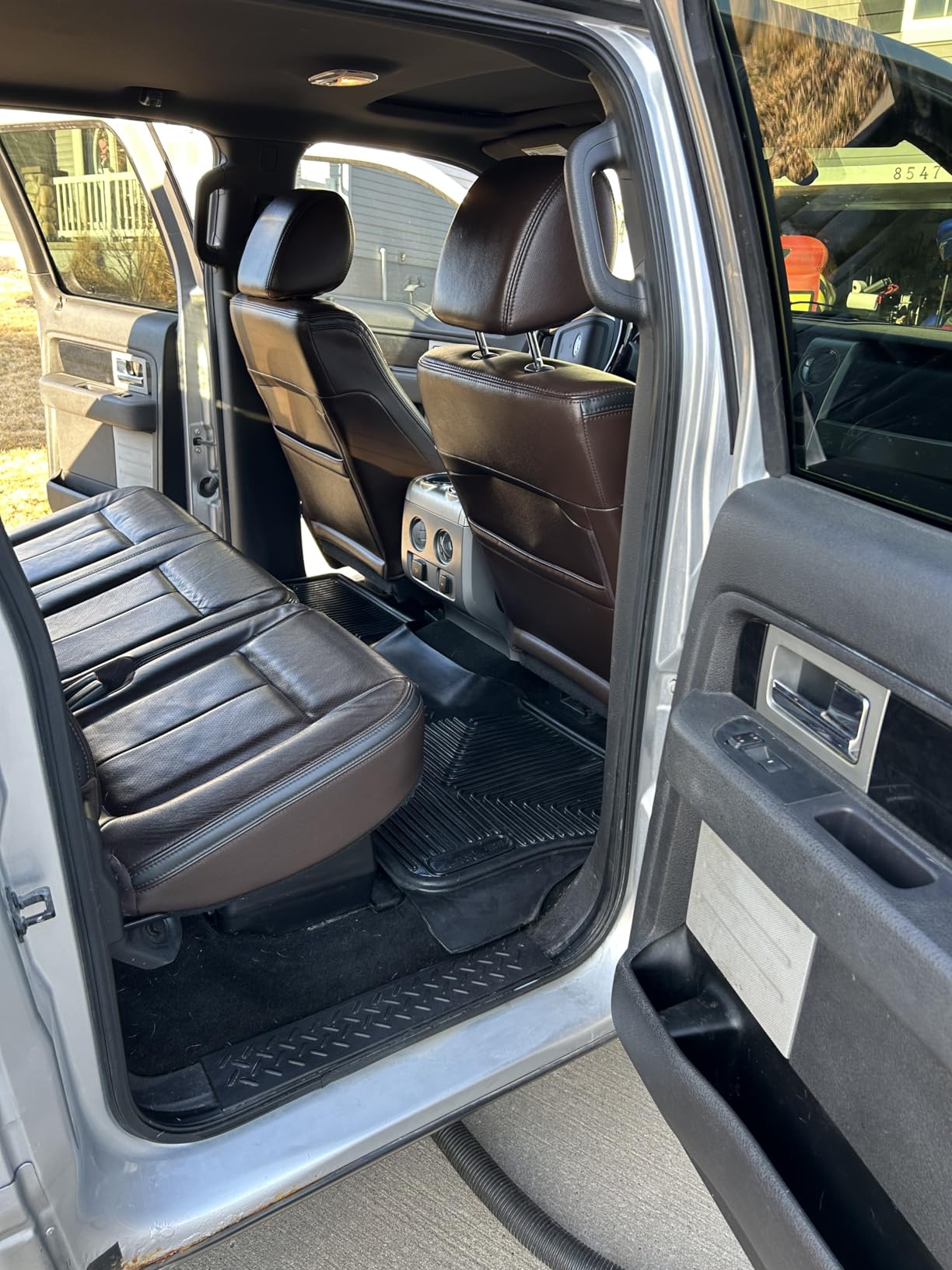 Husky Liners Weatherbeater Floor Mats | Fits 2015-2026 Ford F-150, 2022-2026 Lightning, SuperCrew (Crew Cab) w/Carpet & w/Out Fold Flat Storage | Front & 2nd Row, 3-pc Black - 94041 customer photo 1