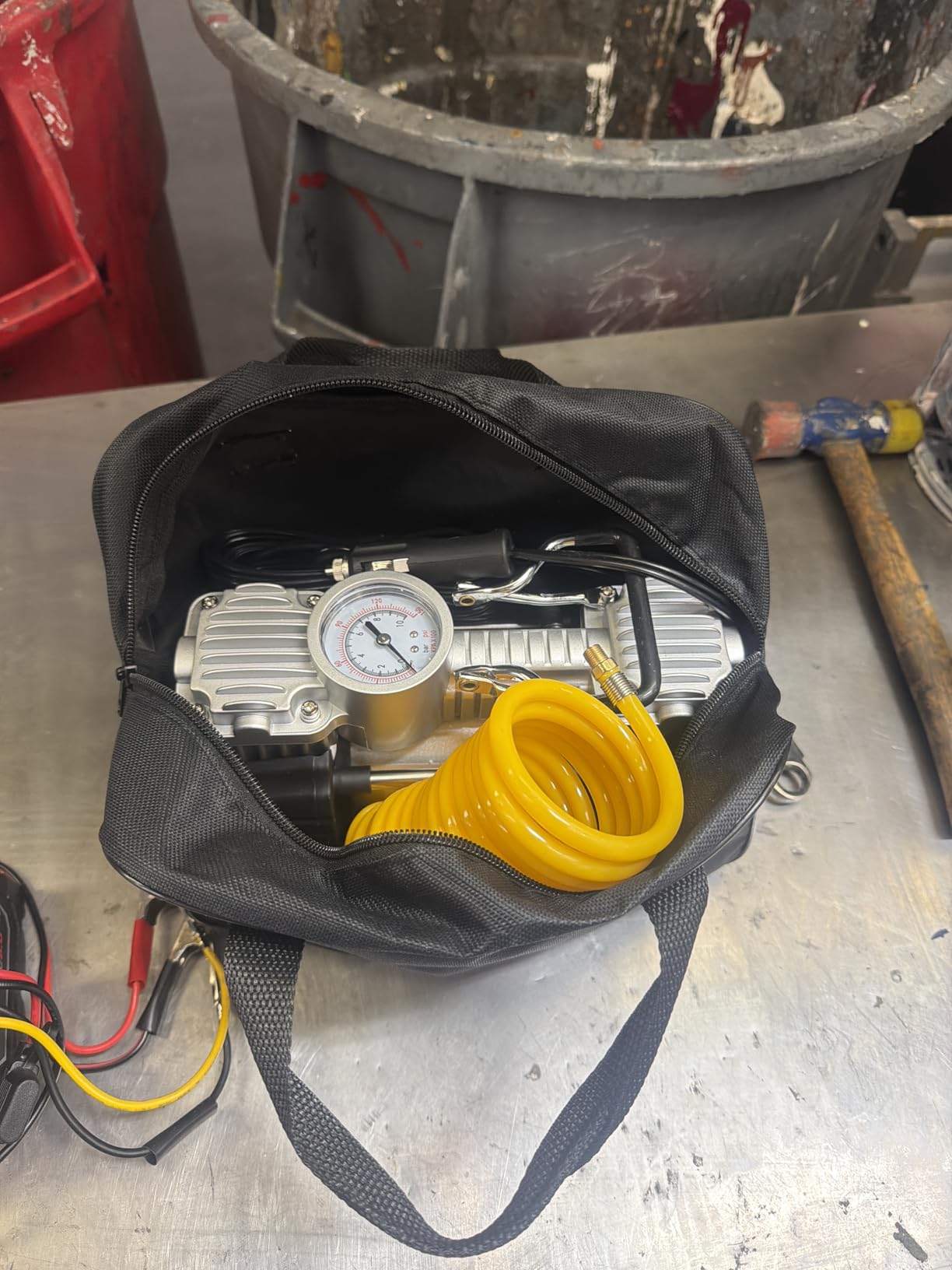 Asani 12V Air Compressor, 150 PSI Portable Double Cylinder Tire Inflator customer photo 2