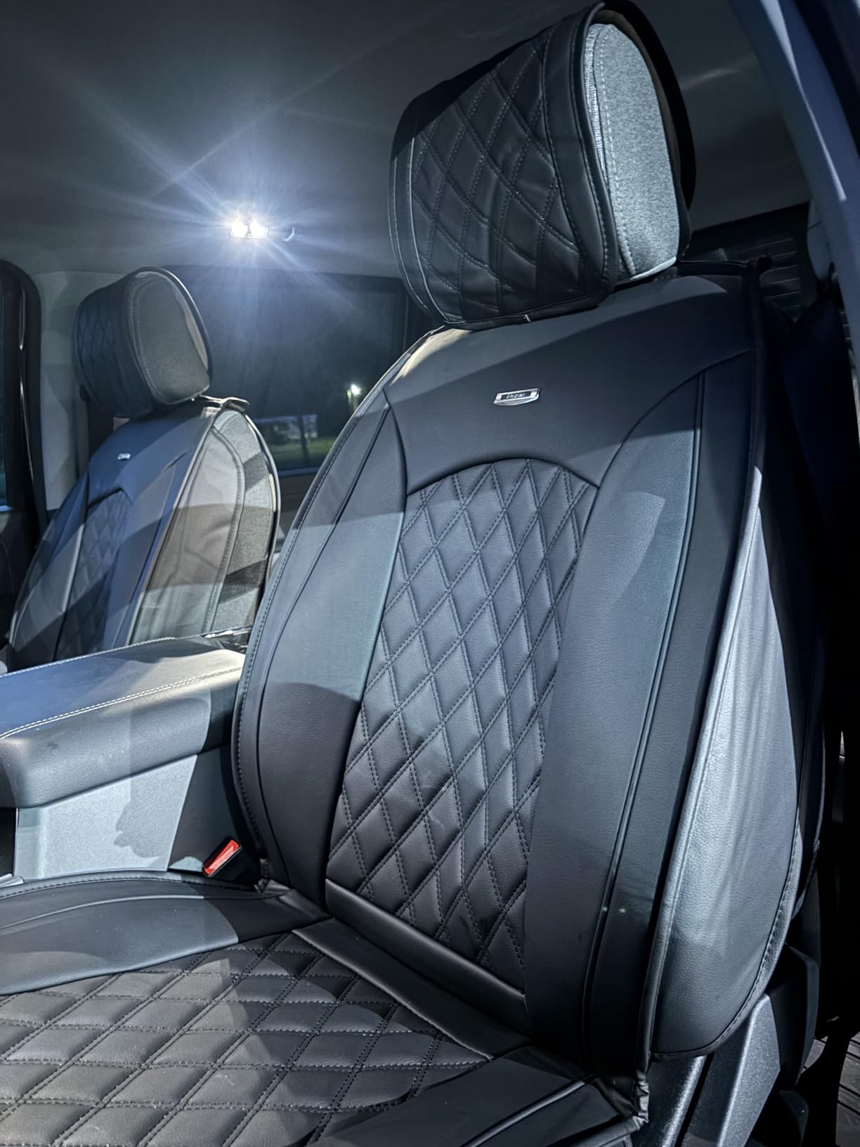 Aierxuan Front Car Seat Covers for Ford F150 F250 F350 F450 Truck (Black) customer photo 2