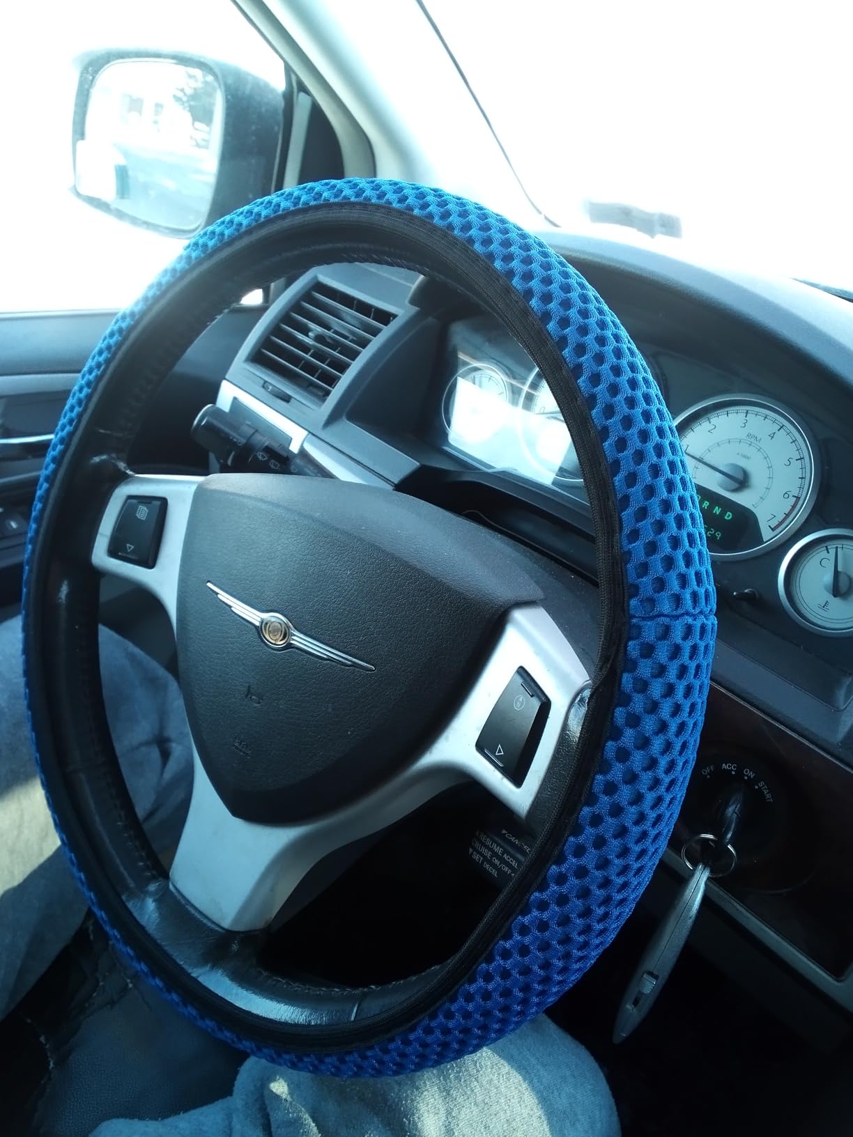 Moly Magnolia 15 Inch Steering Wheel Cover, Microfiber Ice Silk, Purple customer photo 1