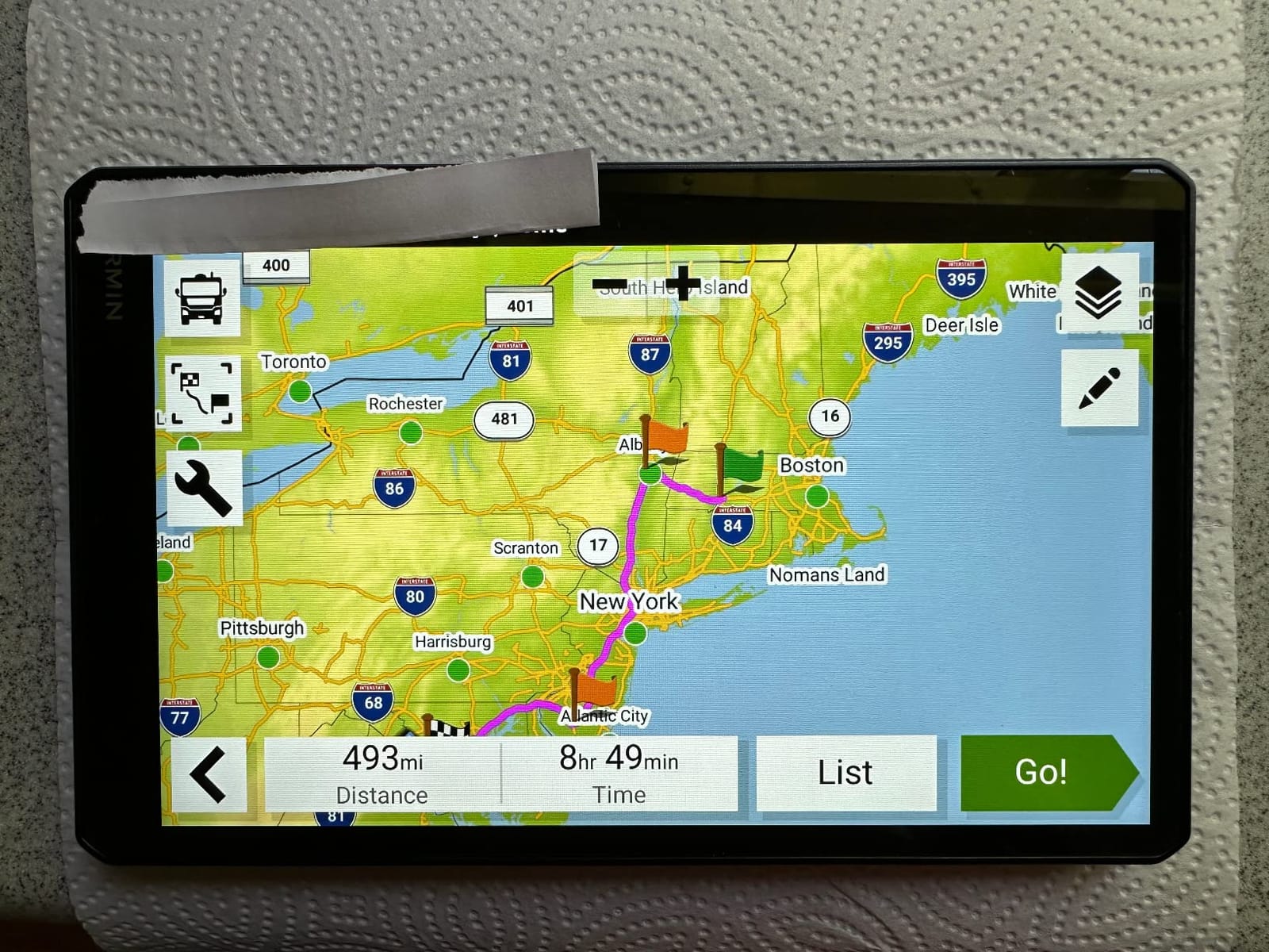 Garmin RV 795, 7” GPS RV Navigator, Custom RV Routing customer photo 1