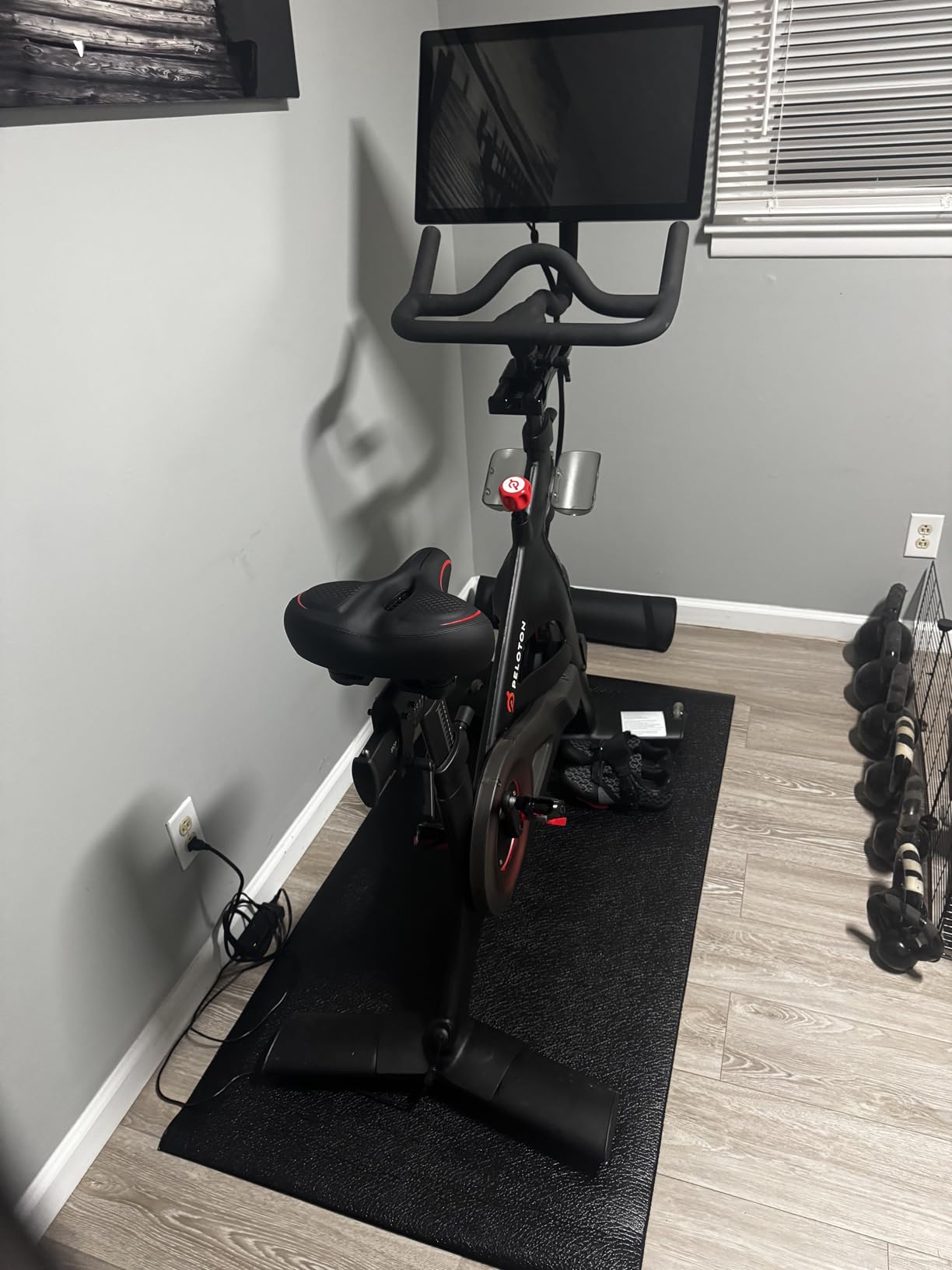 Cycleclub Bike Mat Compatible with Peloton Bike,Elliptical,Treadmill Mat, 6mm Thick, Under Exercise Bike Trainer Pad for Indoor Stationary Spin Bike Gym Equipment Hardwood Floor Carpet Protector customer photo 2