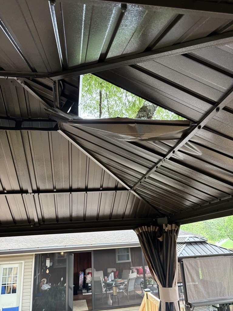 Domi 12'X12' Gazebo with Double Roof Steel, Heavy Duty Outdoor Patio Gazebo customer photo 1
