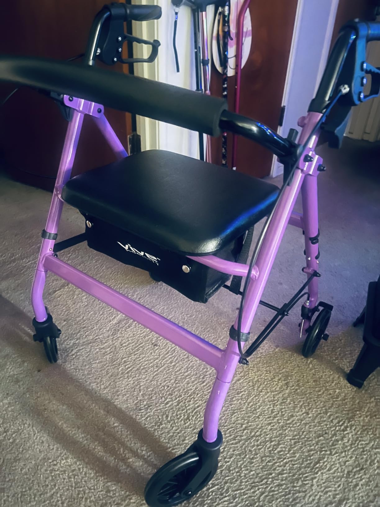 Vive Ultra Lightweight Rollator Walker with Seat - Foldable, Narrow customer photo 1
