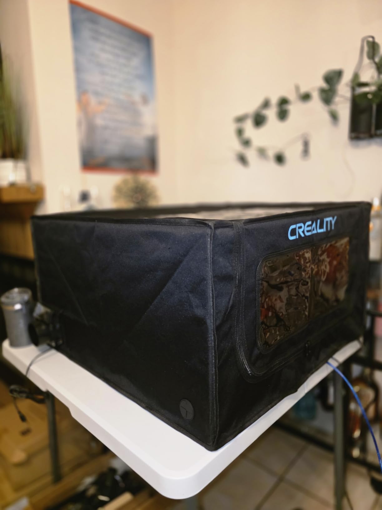 Creality Laser Engraver Cover V2.0 Fireproof and Dustproof Protective Enclosure with Exhaust Fan 4000RPM Pipe for Most Laser Cutter, Insulates Against Smoke, Odor and Noise Eye Protection720x720x400mm customer photo 1