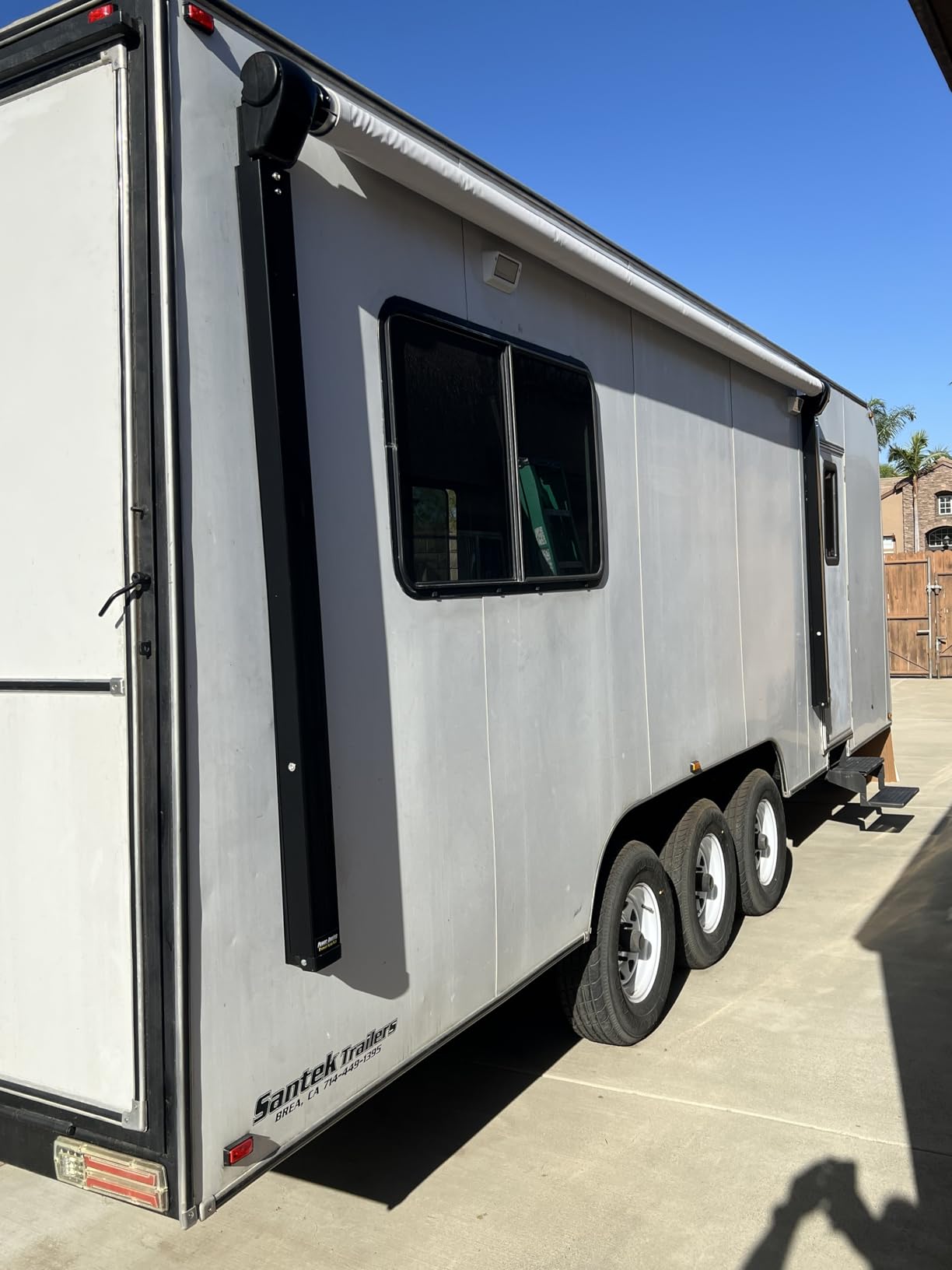 Black Electric Power RV Awning Frame and Fabric Assemblies Full Set for RV,5th Wheel,Travel Trailers,Toy Haulers,and Motorhome RV Trailer Awning for Home or Camper (15Feet, Black Solid) customer photo 2