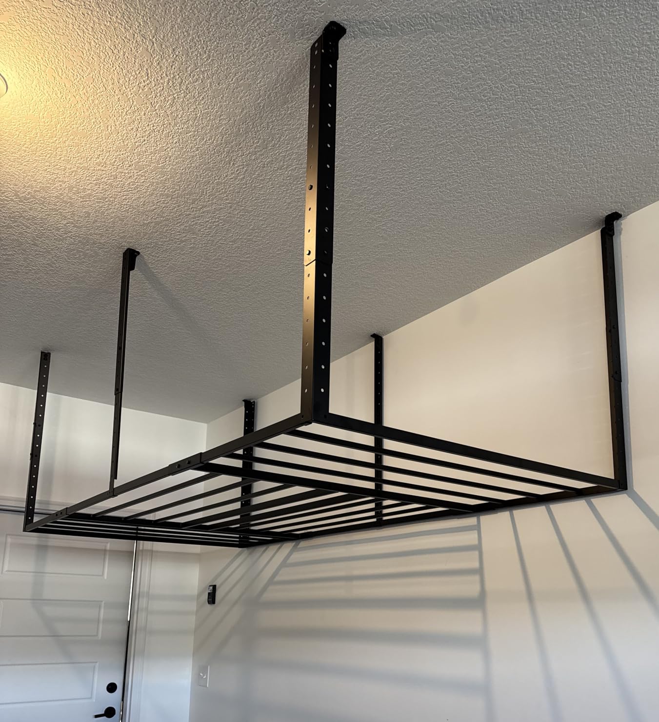 StoreYourBoard 4 x 8 Overhead Garage Storage Rack, Ceiling Shelf Overhead Organization, Heavy Duty Steel Platform Holds 700 lbs, 96 in. x 48 in. x 40 in. customer photo 1