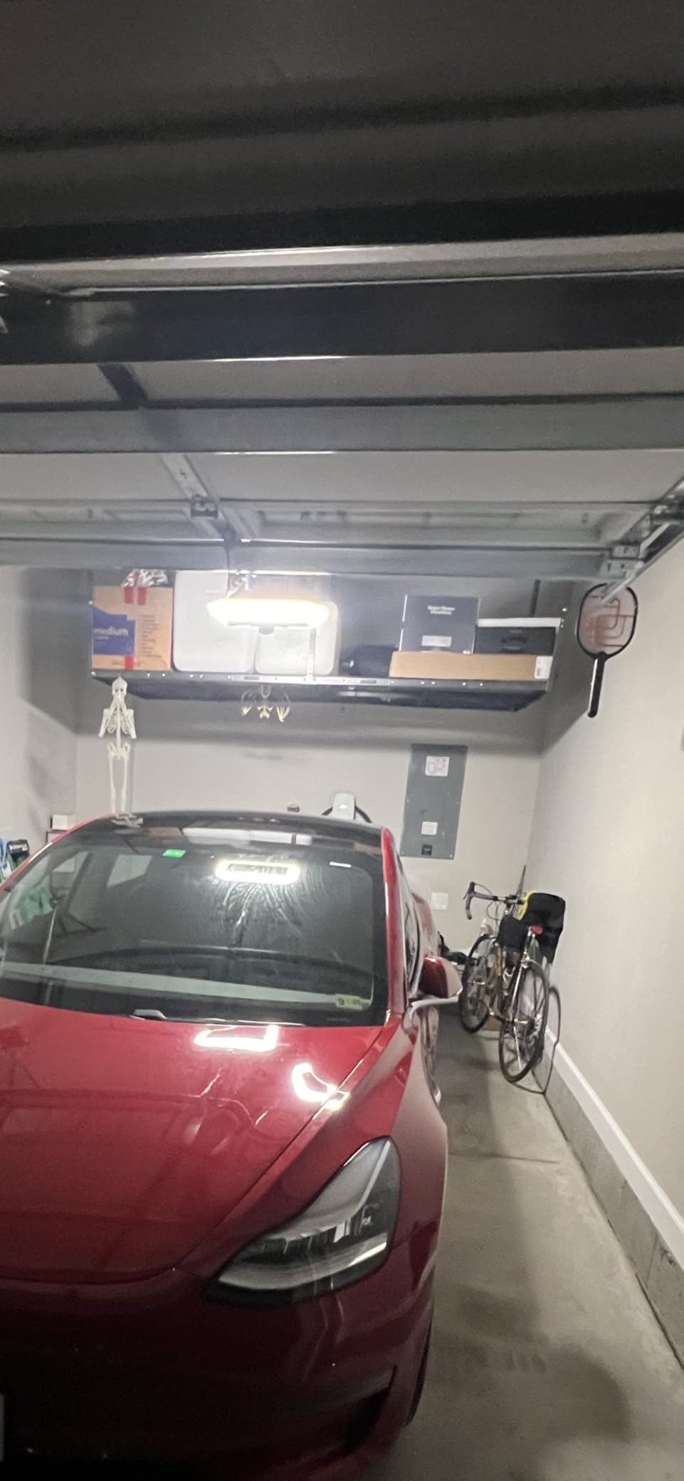 4x8ft Overhead Ceiling Garage Storage Rack, 750LBS Capacity, Black customer photo 2
