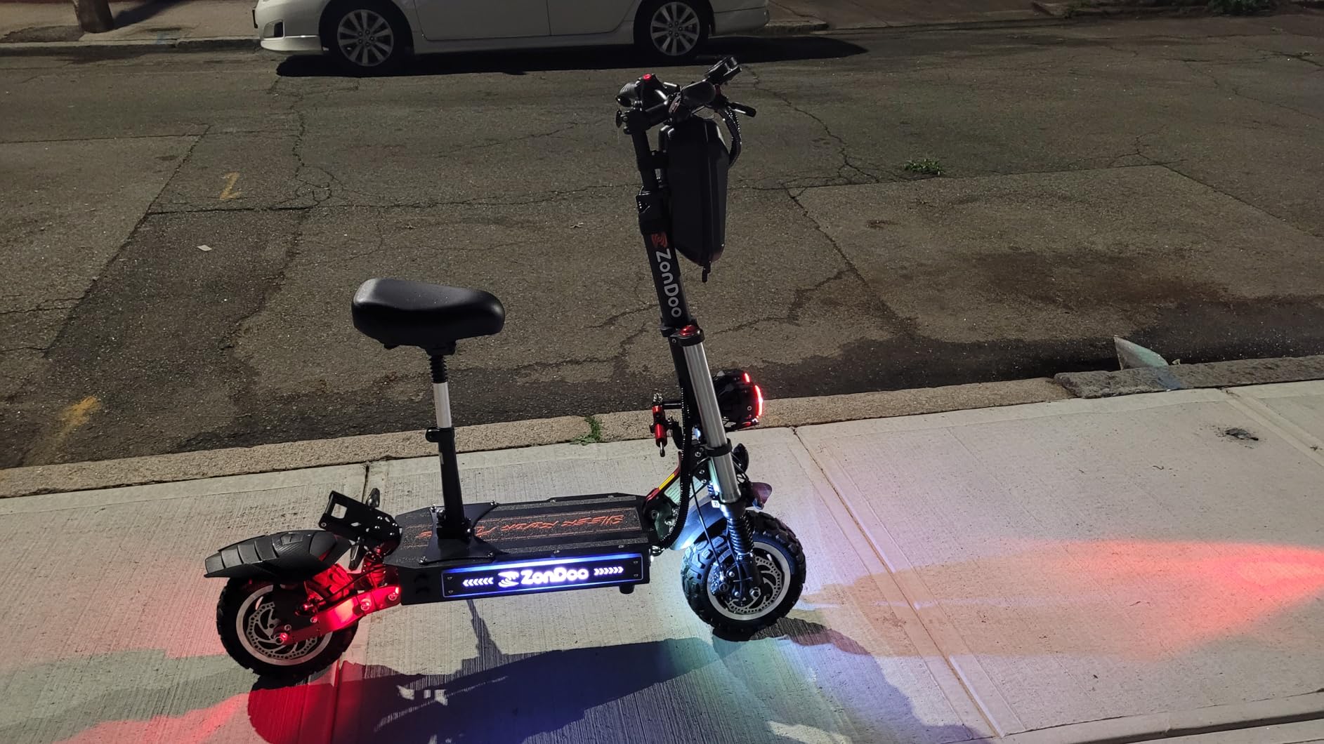 ZonDoo ZO03 Plus Electric Scooter Adults 55MPH Fast 6000W Dual Motors 60 Miles Long Range Off Road All Terrain Oil Hydraulic Brake Dual Suspension E Scooter with Seat & Damper customer photo 1