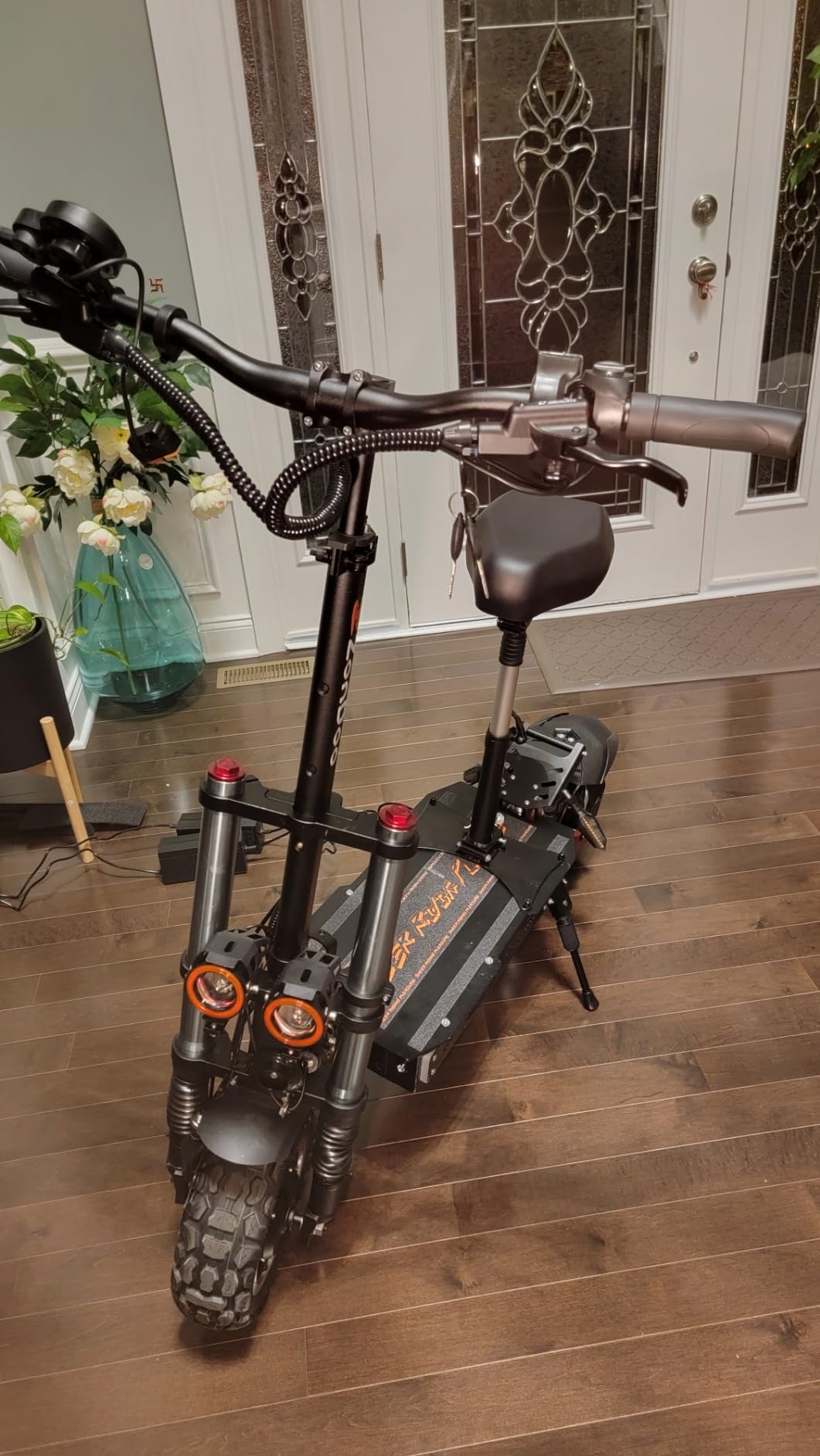 ZonDoo ZO03 Plus Electric Scooter Adults 55MPH Fast 6000W Dual Motors 60 Miles Long Range Off Road All Terrain Oil Hydraulic Brake Dual Suspension E Scooter with Seat & Damper customer photo 2