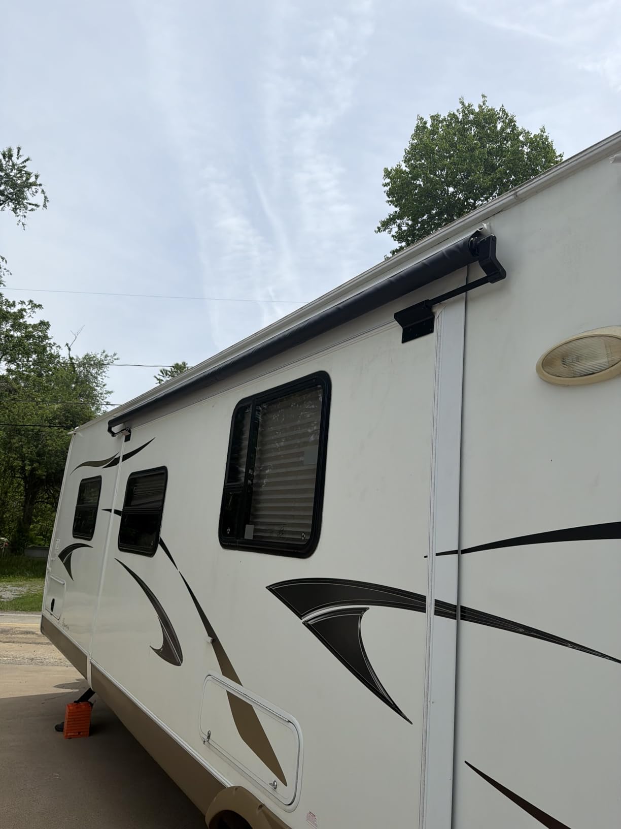 Dulepax RV Slide Out Awning,RV Slide Topper,Modular Camper Slide Out Awning Kit,Slide Toppers for RVs,5th Wheels,Travel Trailers and Motorhomes,Black,13'9''(13'1''Fabric) customer photo 2
