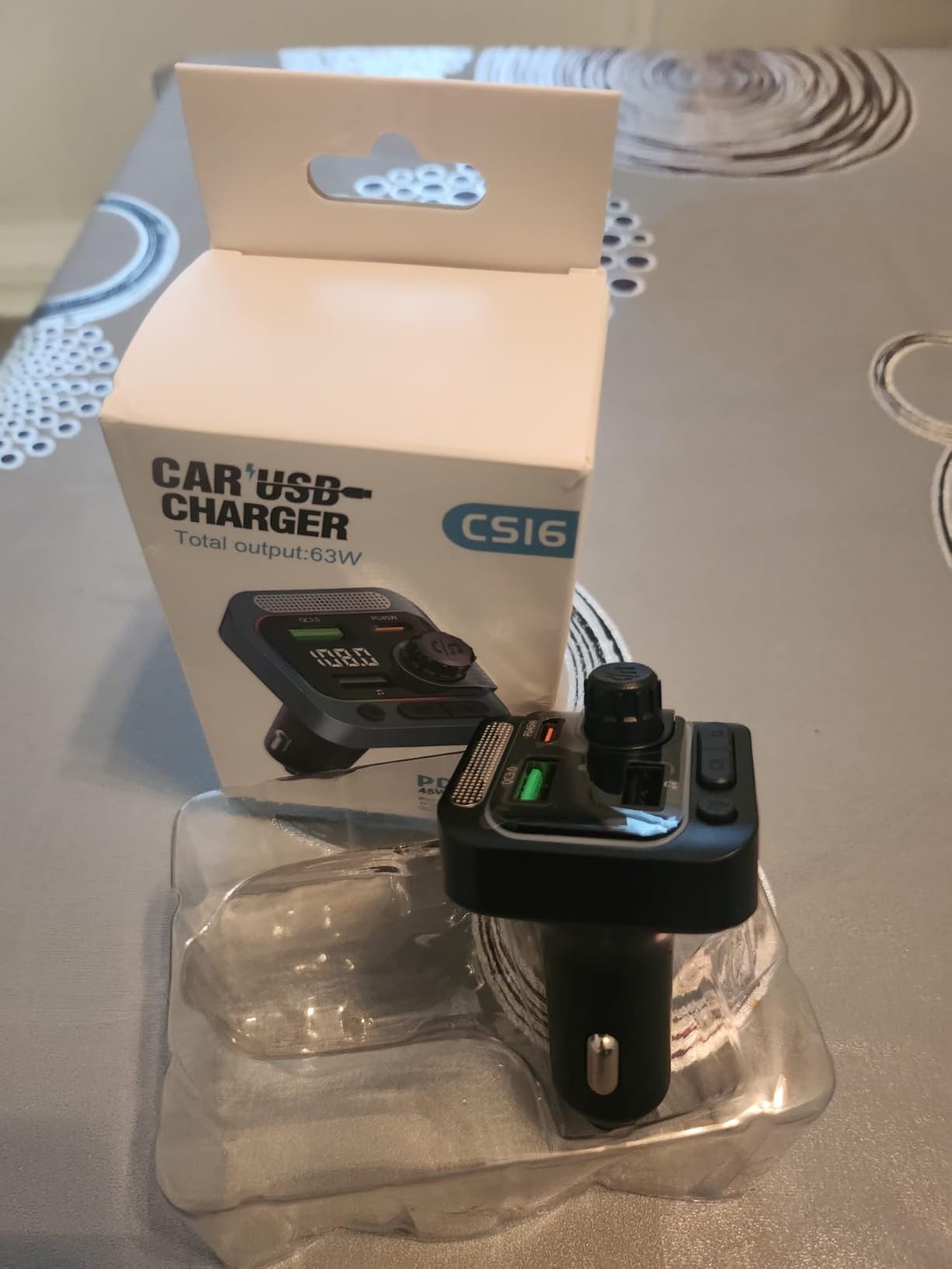 Nulaxy 54W Bluetooth 5.3 Car Adapter, FM Transmitter 4-Port Fast Charging customer photo 2
