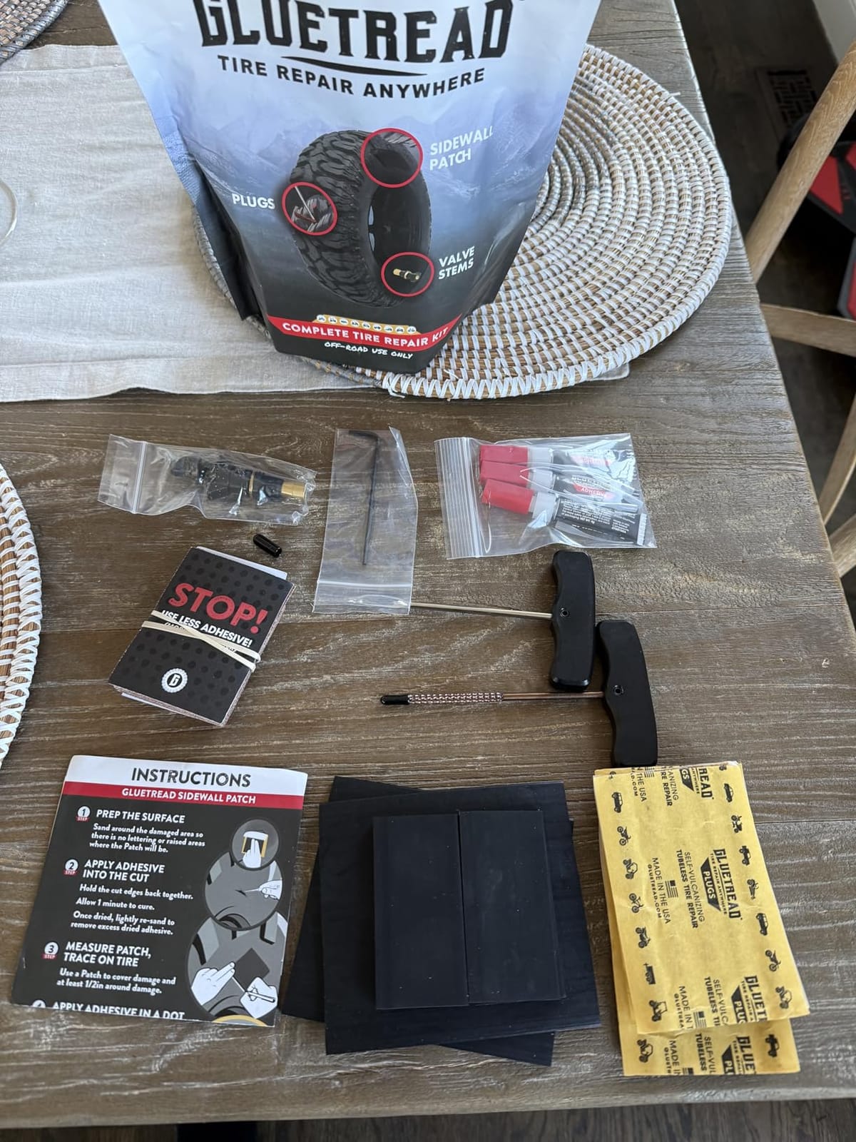 GlueTread Sidewall Tire Repair Kit & Heavy Duty Tire Plug Kit, Offroad UTV customer photo 1