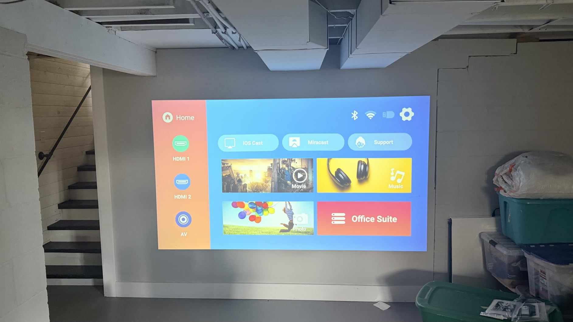 HAPPRUN 2000 ANSI 4K Decoding Projector with WiFi and Bluetooth, Auto Focus customer photo 2