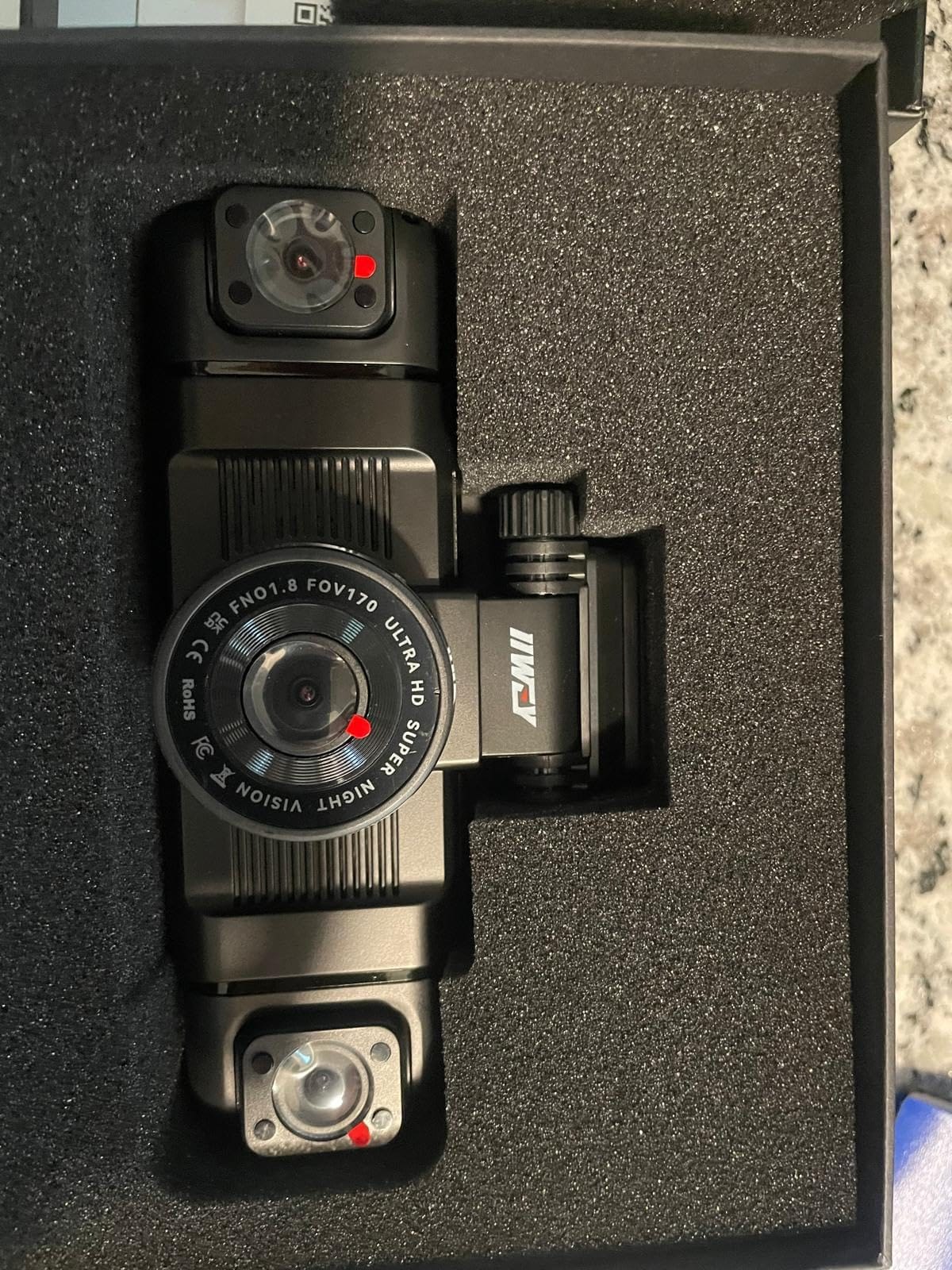 IIWEY N5 4 Channel Dash Cam for Cars, 360° View 2K Front 1080P Rear Inside customer photo 1