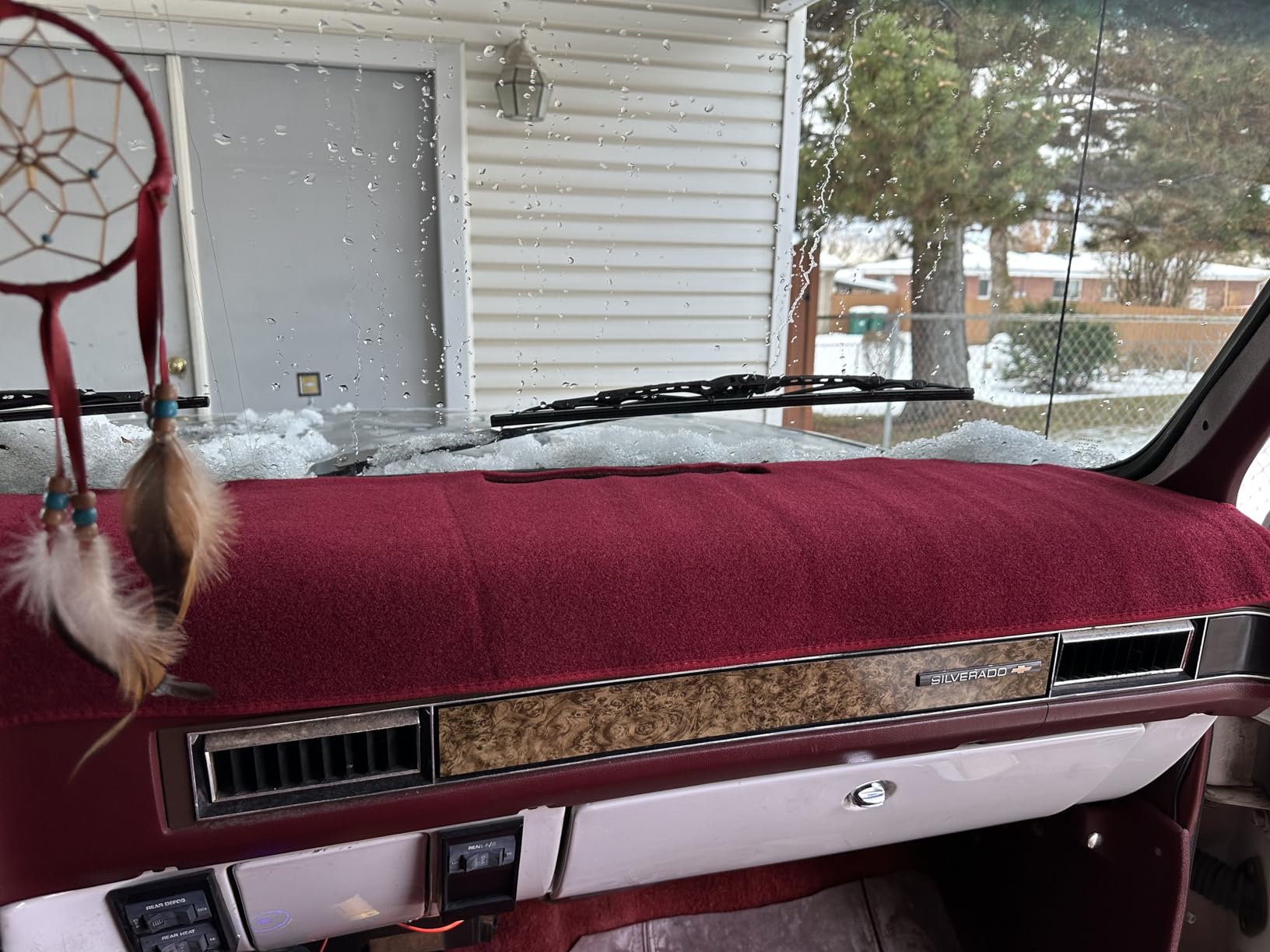 Dash Cover Mat Custom Fit for 1973-1980 Chevy Chevrolet Silverado C10 C20 C30 K10 K20 K30 Suburban K5 Blazer Pickup,GMC Jimmy C/K 15 25 35 1500 2500 Suburban Sierra,Dashboard Carpet (73-80 Beige)J74 customer photo 1
