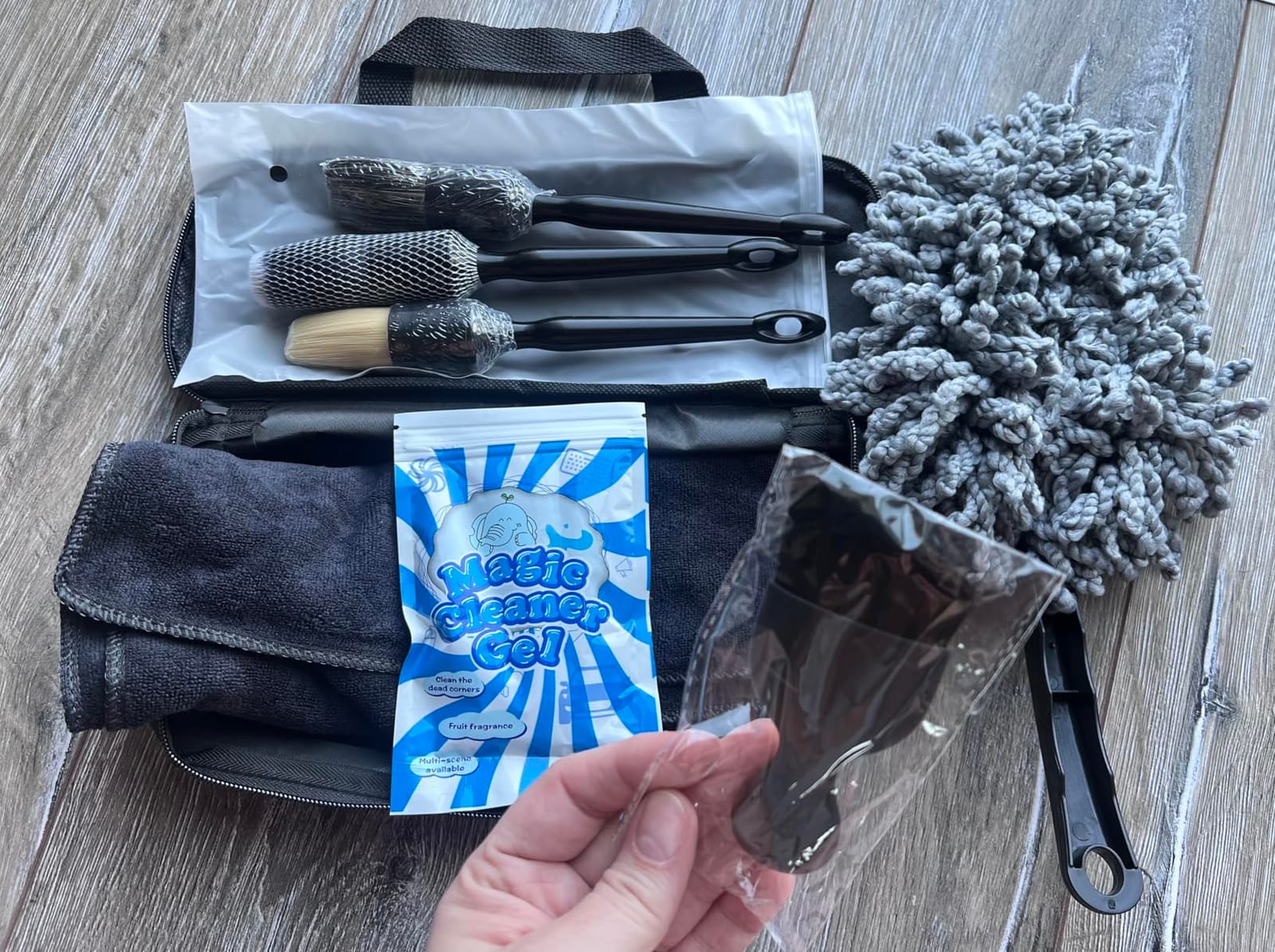 10PCS Car Detailing Cleaning Kit Interior Cleaner, Car Detailing Brushes, Car Duster, Car Cleaning Gel, Microfiber Cleaning Cloth, Car Accessories Essentials Supplies Tools for Auto,Truck, Interior customer photo 1