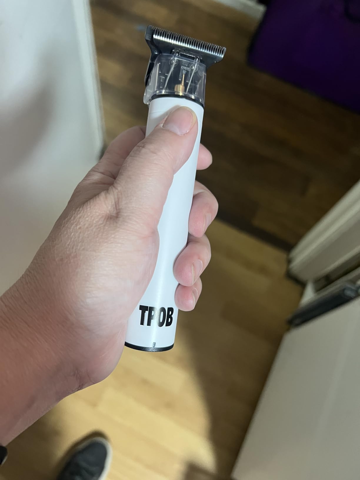 TPOB Slime 2 Professional Hair Clippers for Men - Barber Clippers and Trimmers Set with Foil Shaver, 6800 RPM Cordless Hair Cutting Kit, Fade Clippers with Matte Grip Case & X Fade Blade (Matte White) customer photo 2