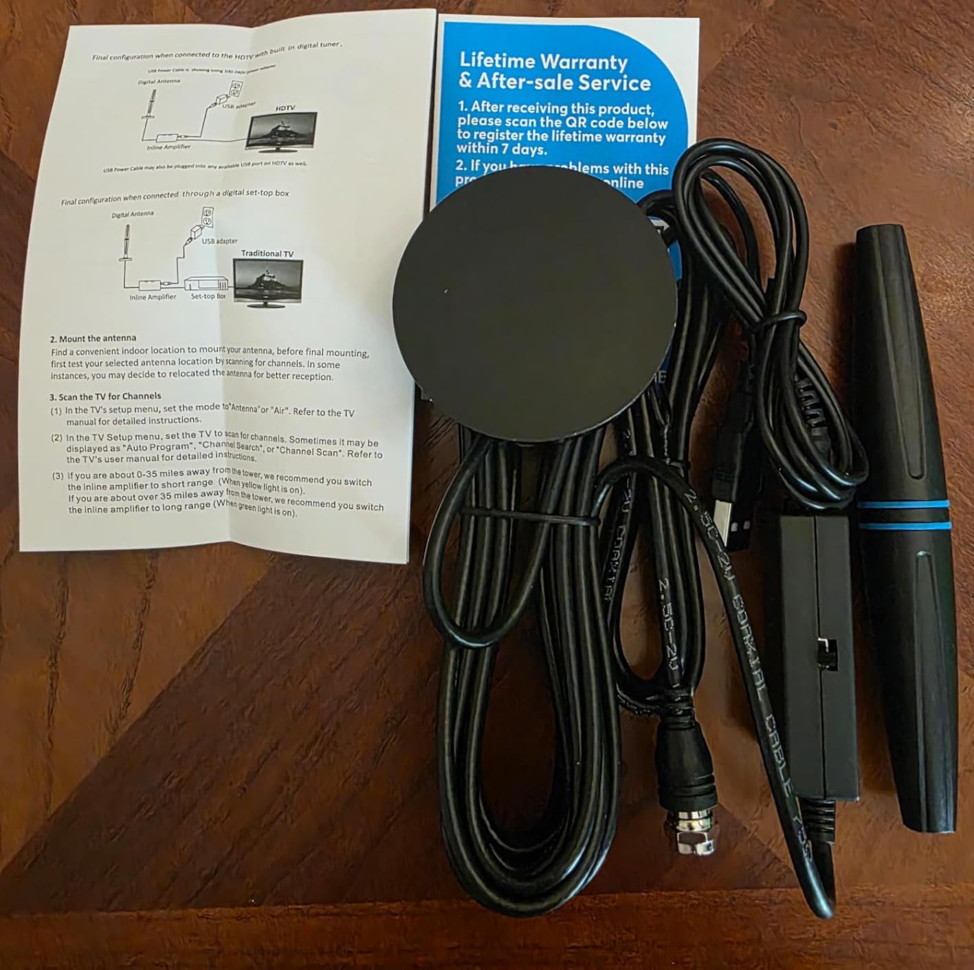 TV Antenna for Local Channels, TV Antenna for Smart TV Indoor -18ft Cable customer photo 1