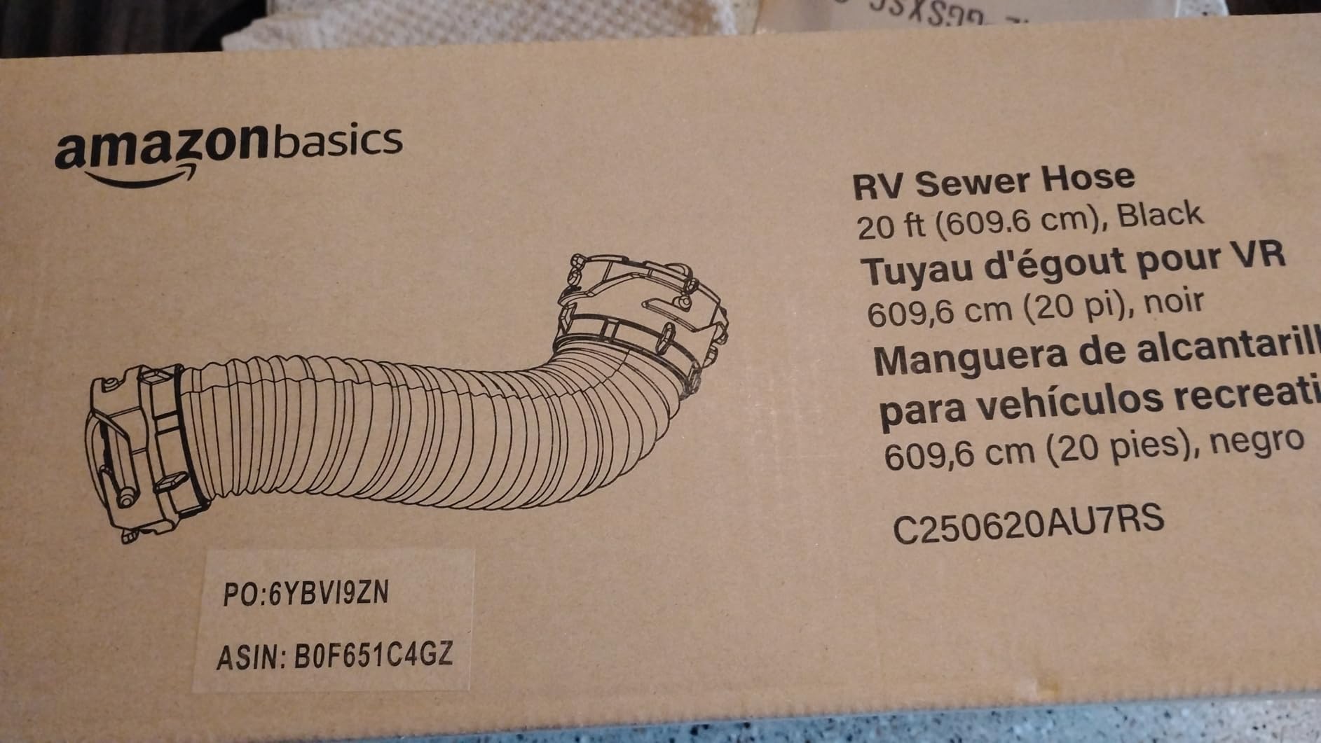 Amazon Basics RV Sewer Hose Kit, 20 ft, Black customer photo 1