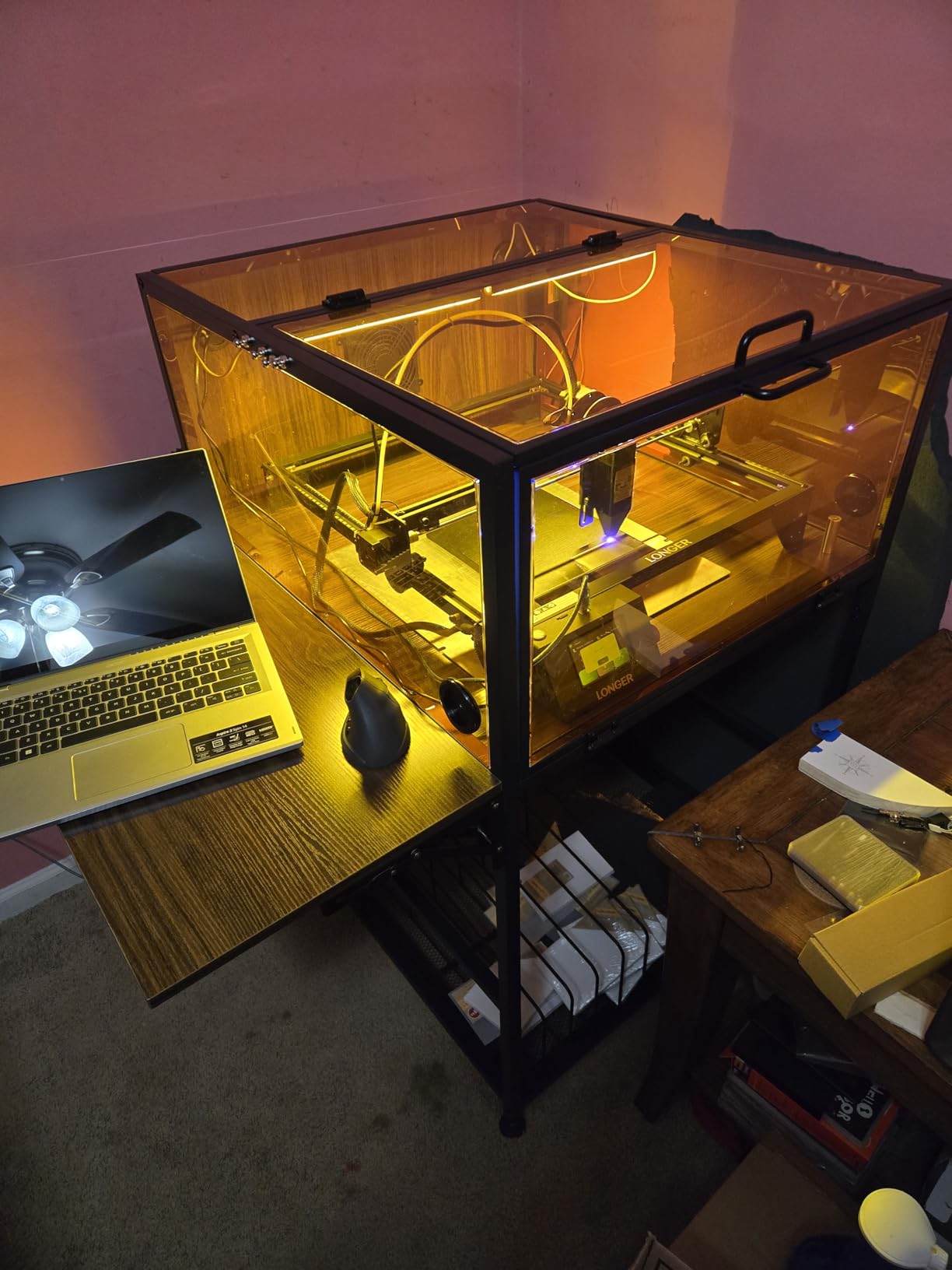 Crafit Laser Engraver Enclosure Cabinet with Exhaust & Light Filtering customer photo 1