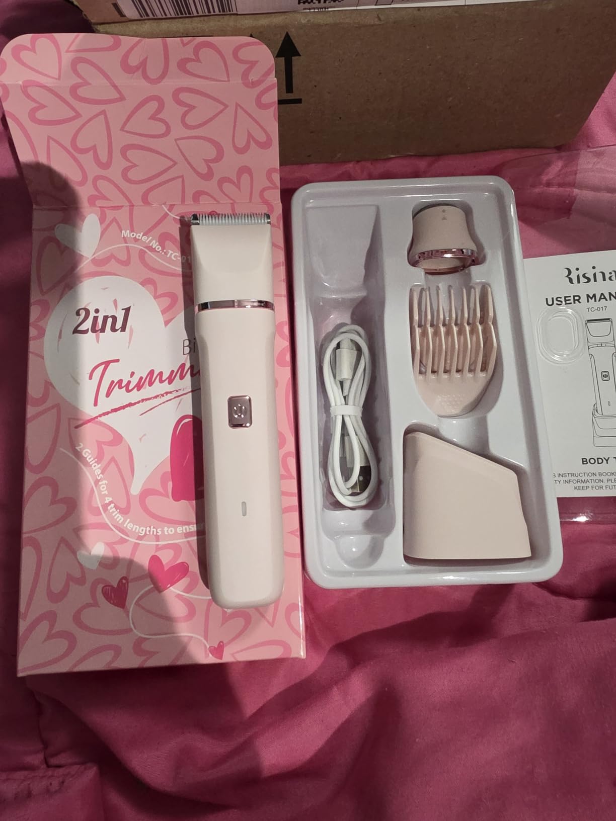 Risina 2-in-1 Bikini Trimmer for Women, Pubic Hair Trimmer, Face Shaver customer photo 2