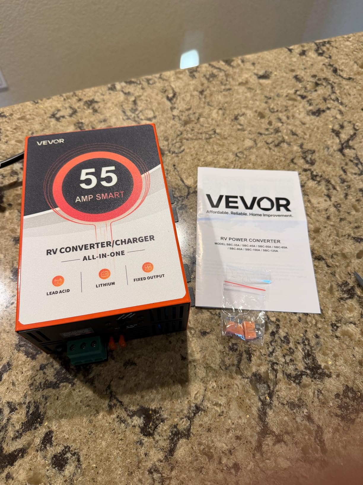 VEVOR RV Power Converter, 55 Amp, 110V AC to 12V DC RV Converter Battery Charger, Multi Stage Smart Charging, 13V to 16.5V Operating Range, Compatible with Lithium & Lead Acid Battery, for Camper customer photo 1