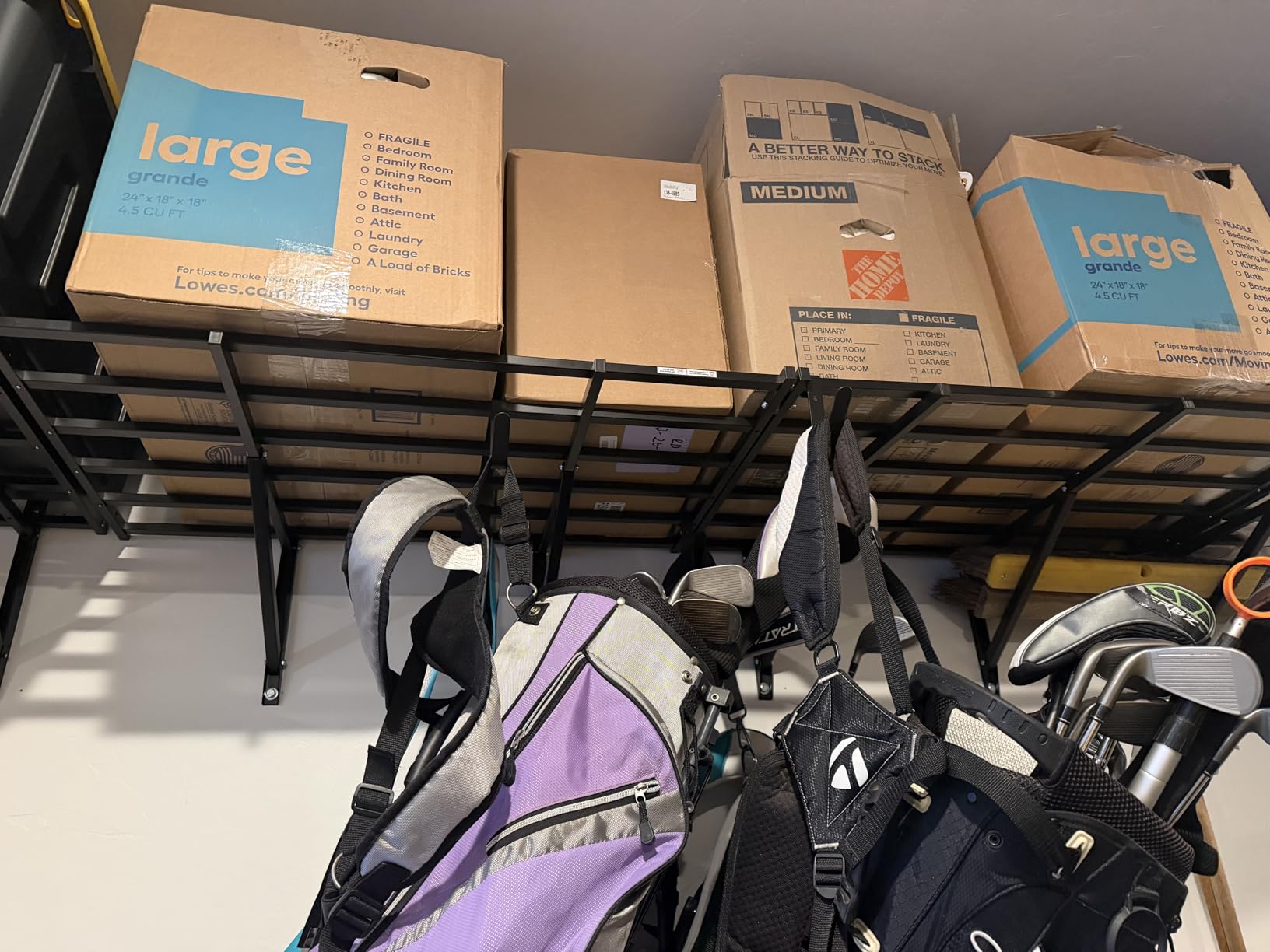 FLEXIMOUNTS 2-Pack 2x6ft Garage Wall Shelving with 8 Hooks, 1200lbs, Black customer photo 1