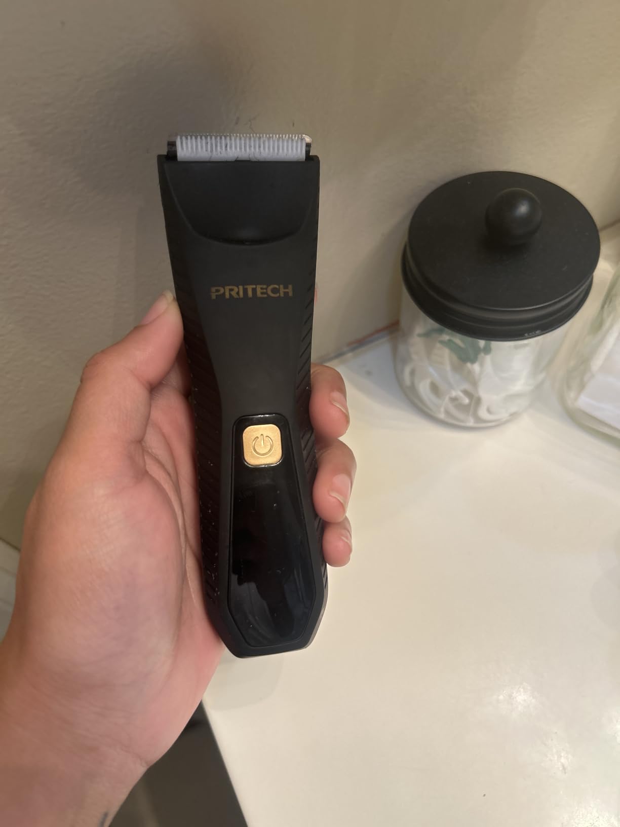 PRITECH Manscape Pubic Hair Trimmer Women - Waterproof Bikini Trimmer for Women, Ceramic Blade Shavers Electric Razors for Men with USB-C Charging, Wet/Dry Use, Grooming Kits, Gifts, White customer photo 1