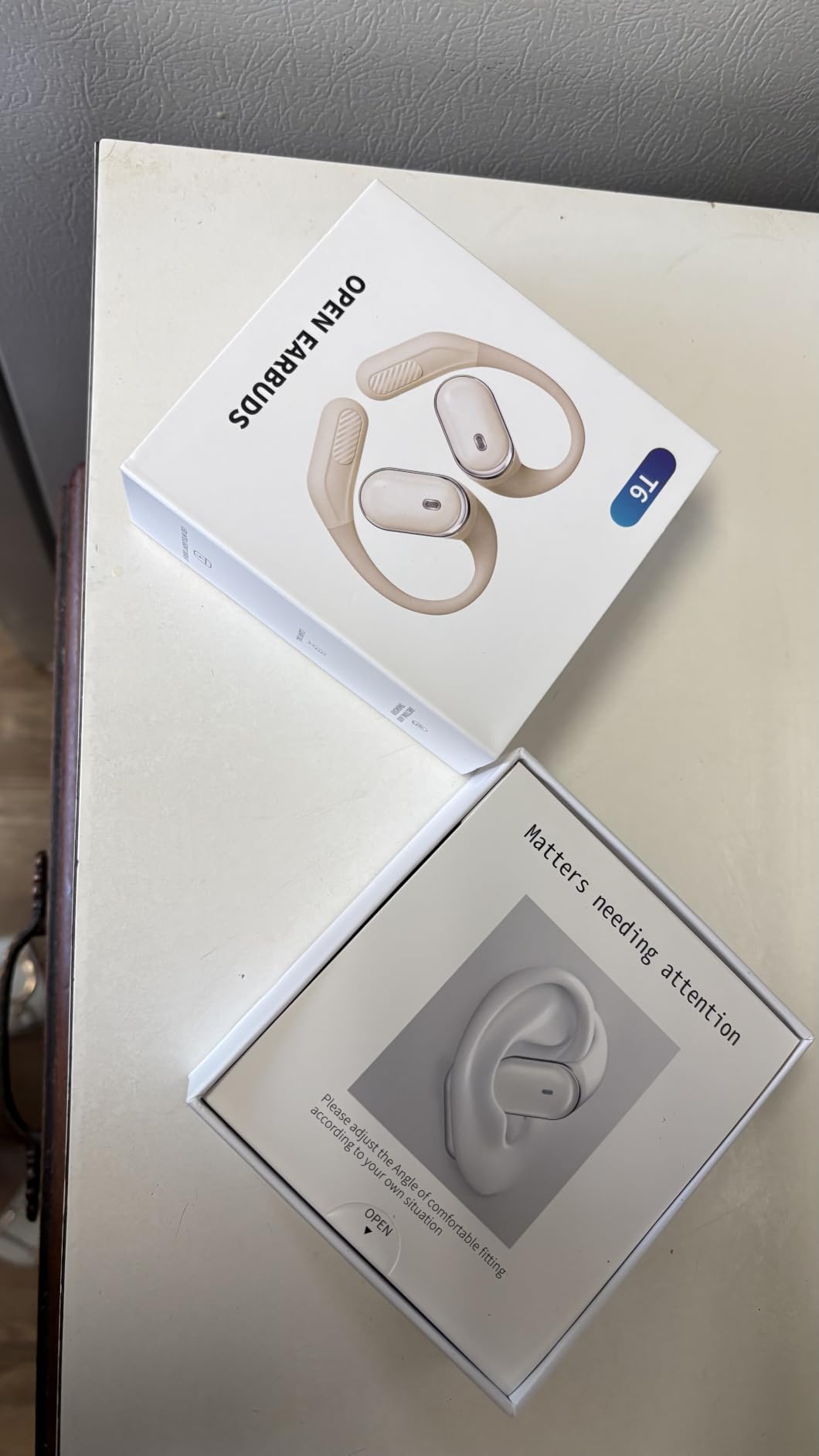 Open Ear Wireless Earbuds Bluetooth Headphones, 80H Playtime Stereo Ear Buds with ENC Noise Cancelling, Fast Charging, IPX7 Waterproof Sports Earphones with Earhook for Running/Workouts (Black) customer photo 1