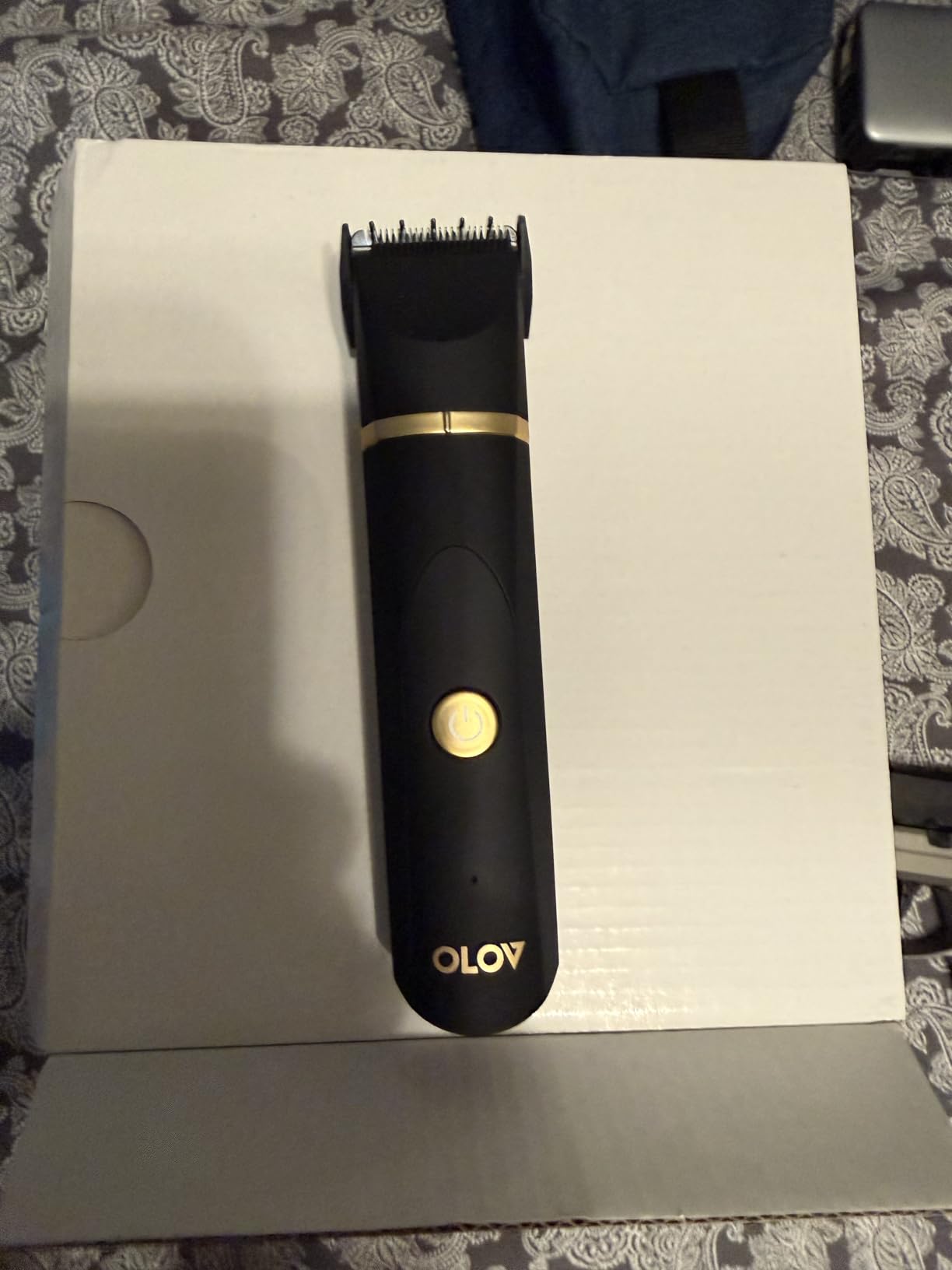 OLOV Electric Body Hair Trimmer - Groin Trimmer for Men - Bikini Trimmer Women - Wet/Dry Shaver Groomer, Replaceable Ceramic Blade Heads, USB Recharge Dock, Waterproof Hygiene Razor, Purple customer photo 2