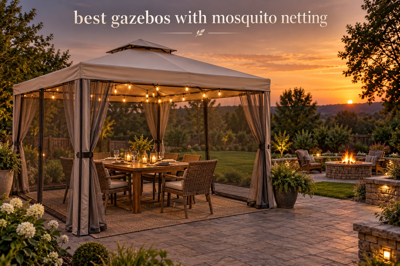 best gazebos with mosquito netting