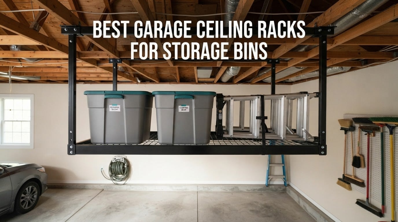 best garage ceiling racks for storage bins